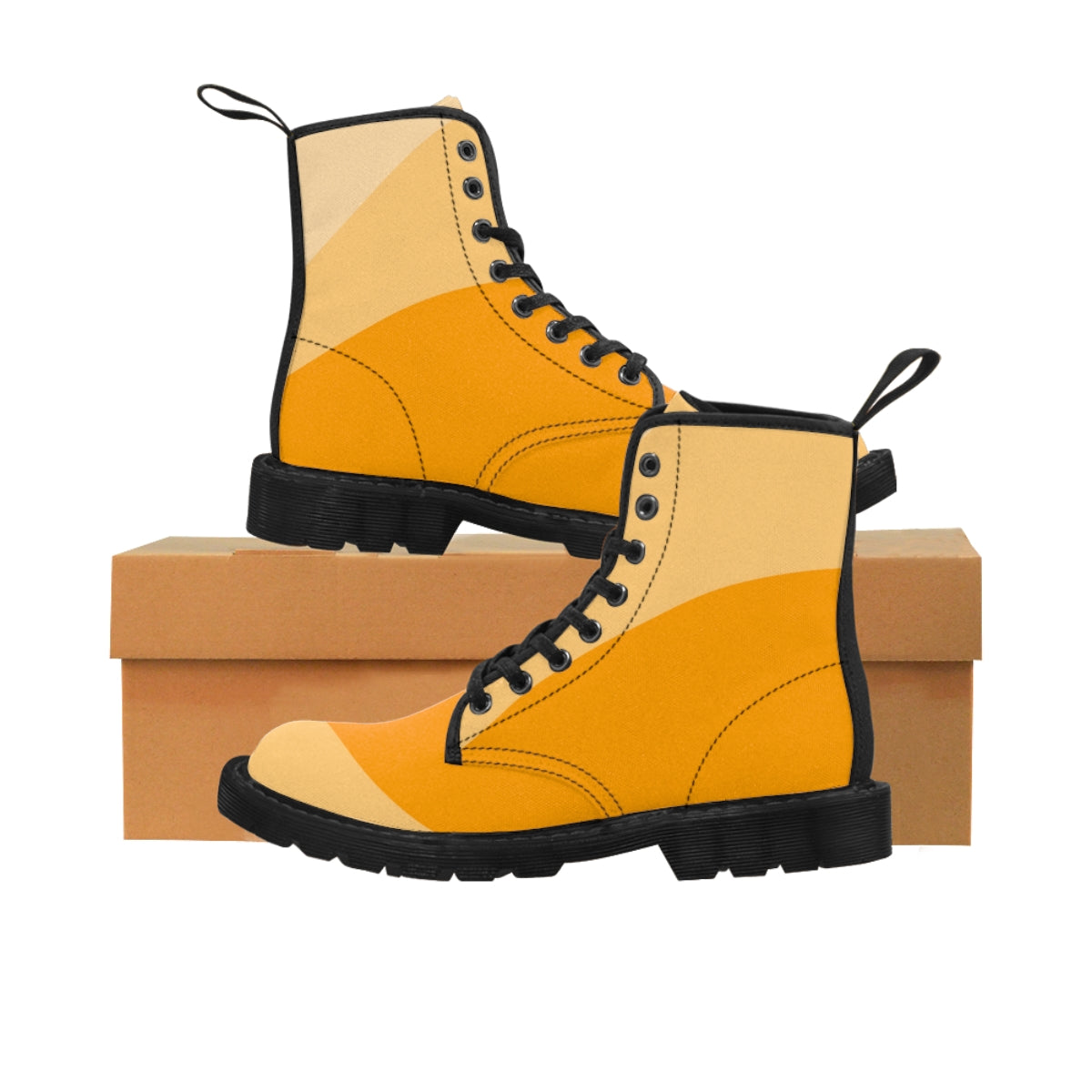 Orange Women's Canvas Boots