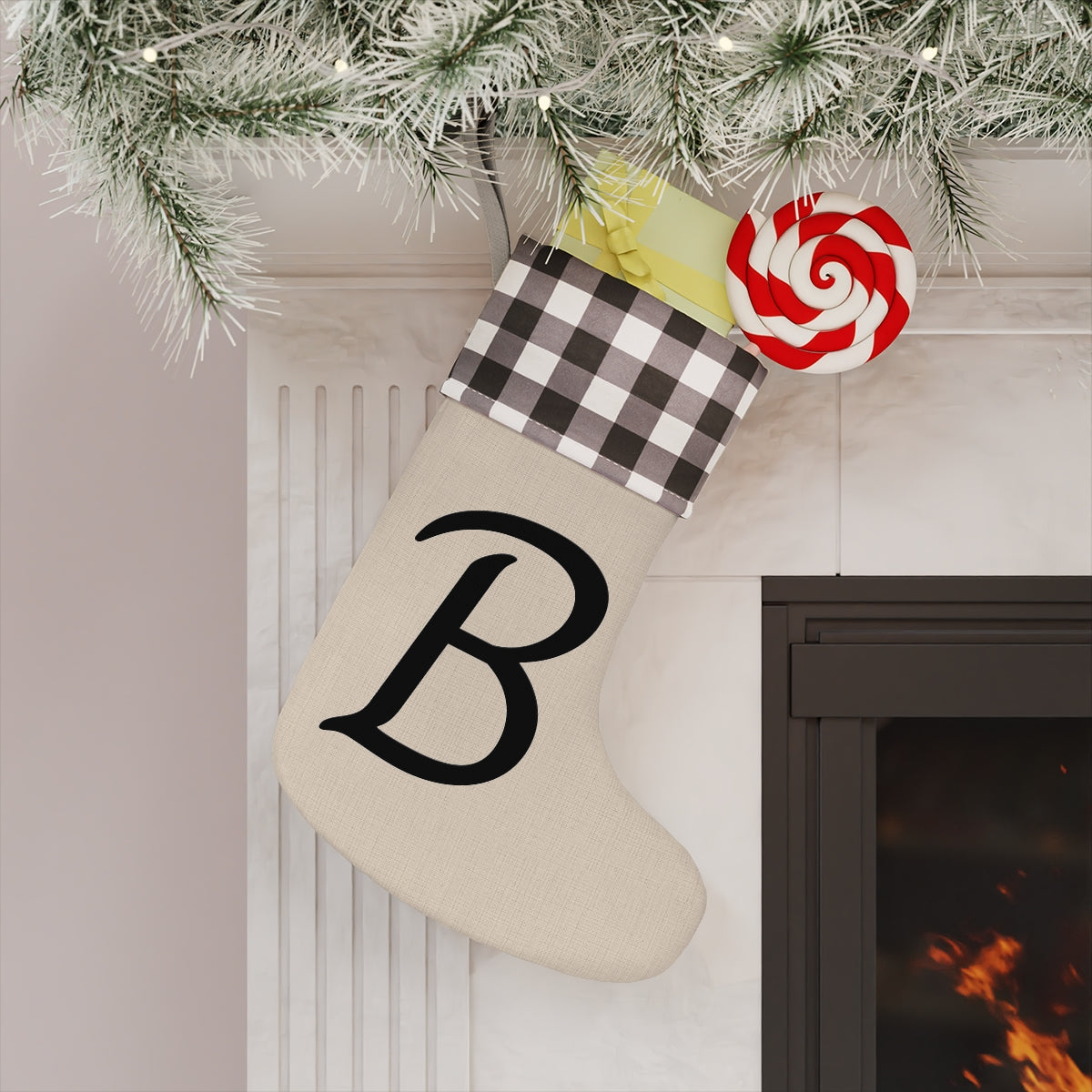 "B" Christmas Stocking