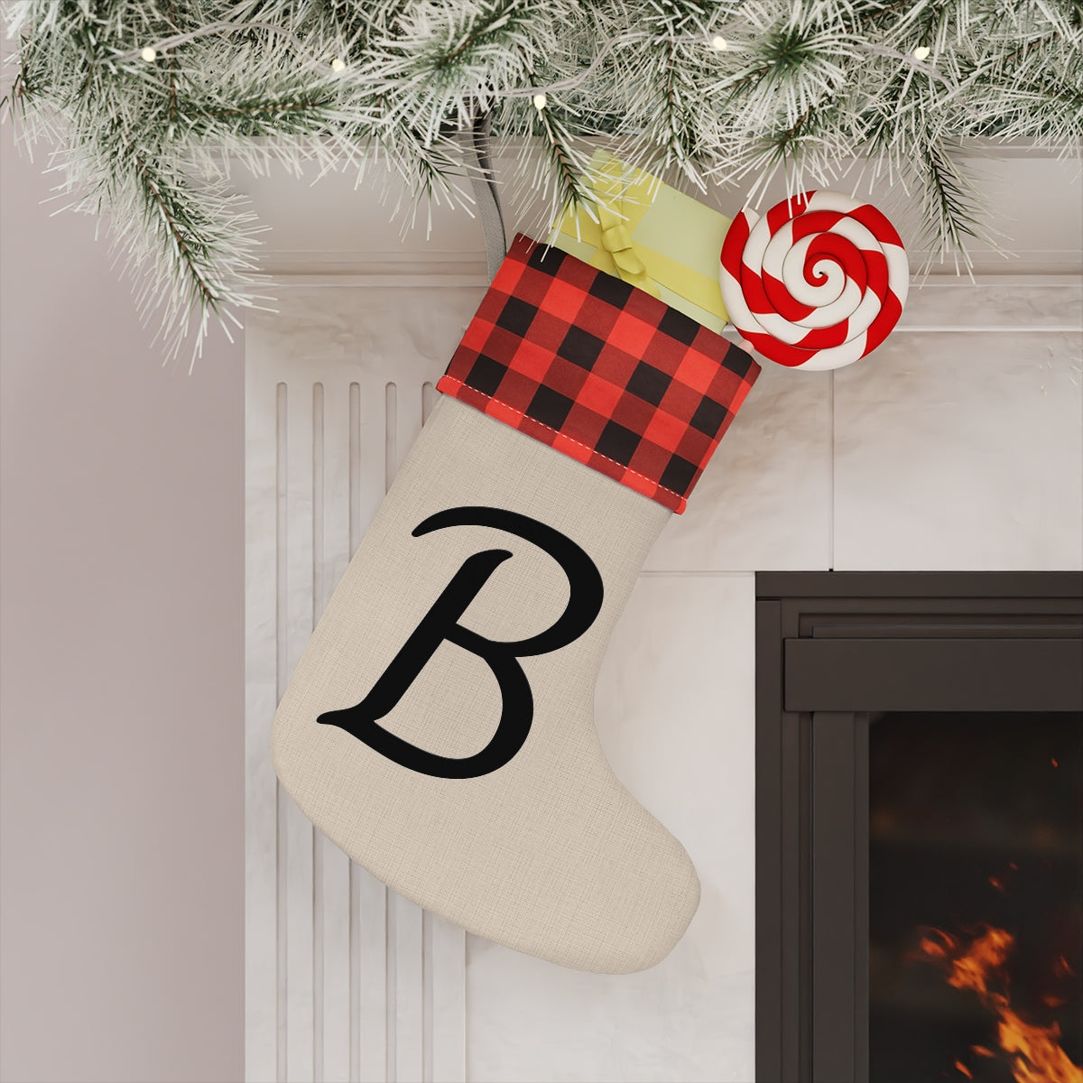 "B" Christmas Stocking