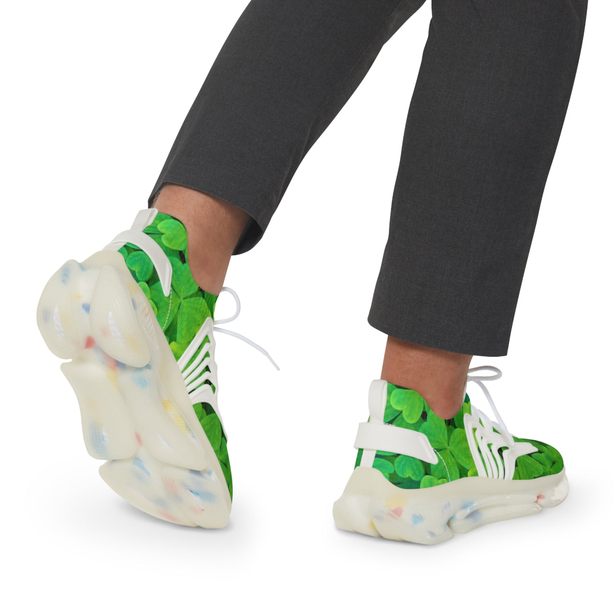 Lucky Clover Men's Mesh Sports Sneakers