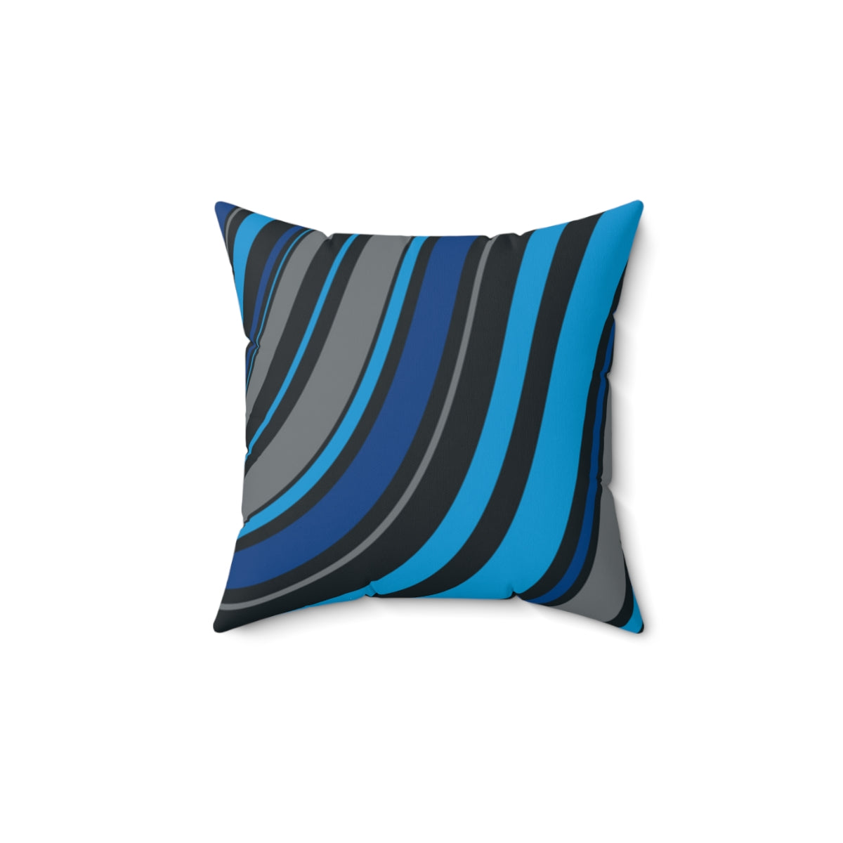 Blue Stripes Spun Polyester Square Pillow