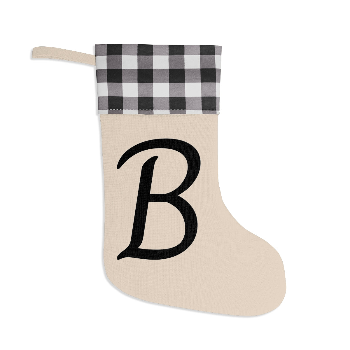 "B" Christmas Stocking