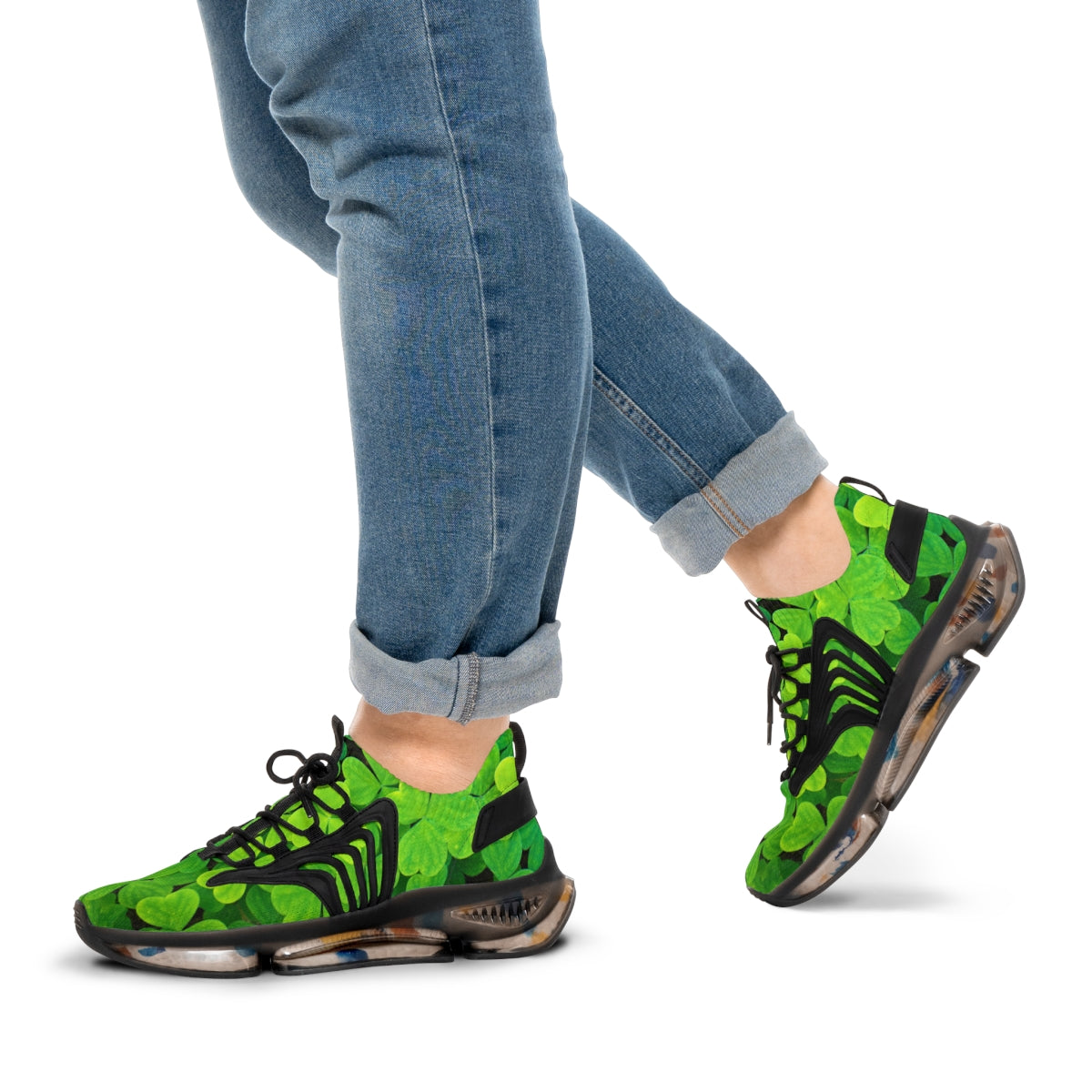 Lucky Clover Men's Mesh Sports Sneakers