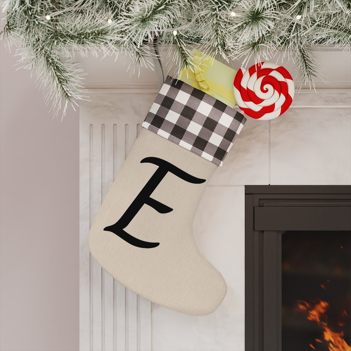 "E" Christmas Stocking