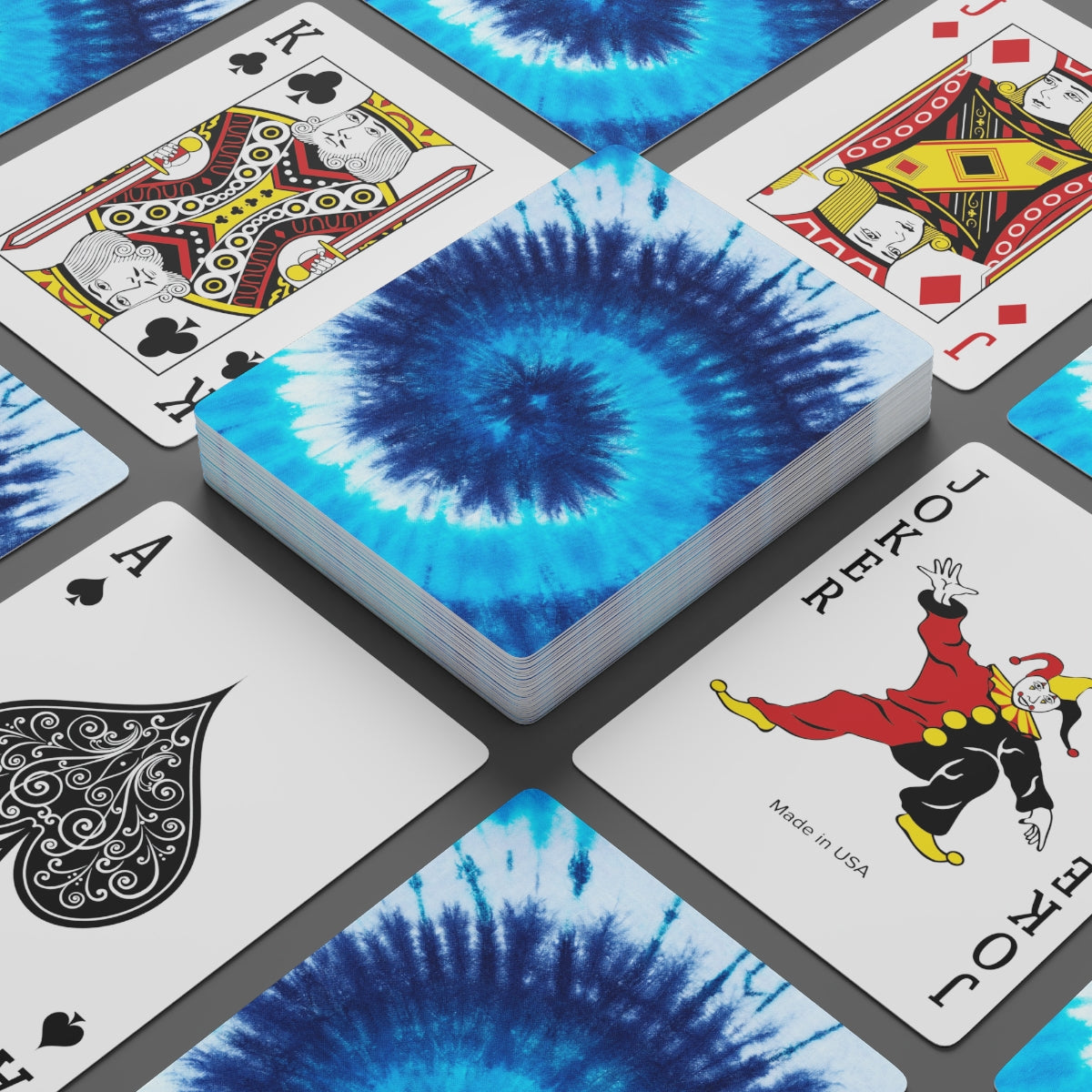 Tie Dye Custom Poker Cards