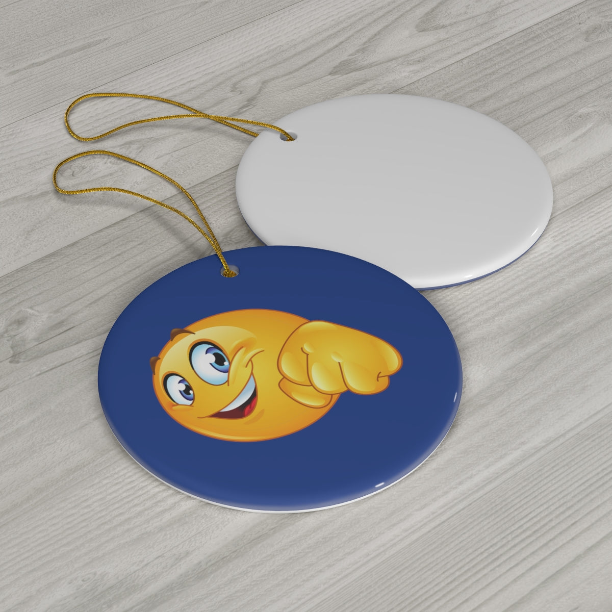 Emoji Ceramic Ornament, 4 Shapes