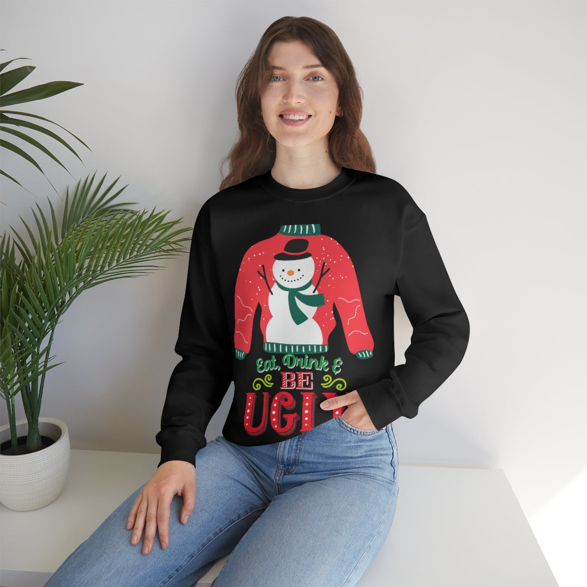 Ugly Christmas Sweater Unisex Heavy Blend™ Crewneck Sweatshirt