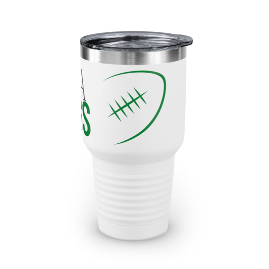 Bulldog Football Ringneck Tumbler, 30oz