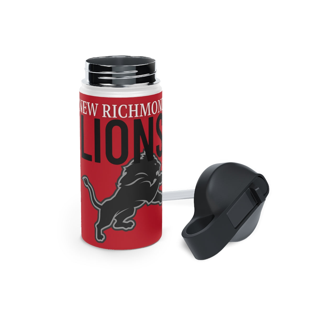 Lions Stainless Steel Water Bottle, Standard Lid