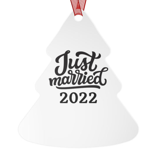 Just Married Metal Ornaments
