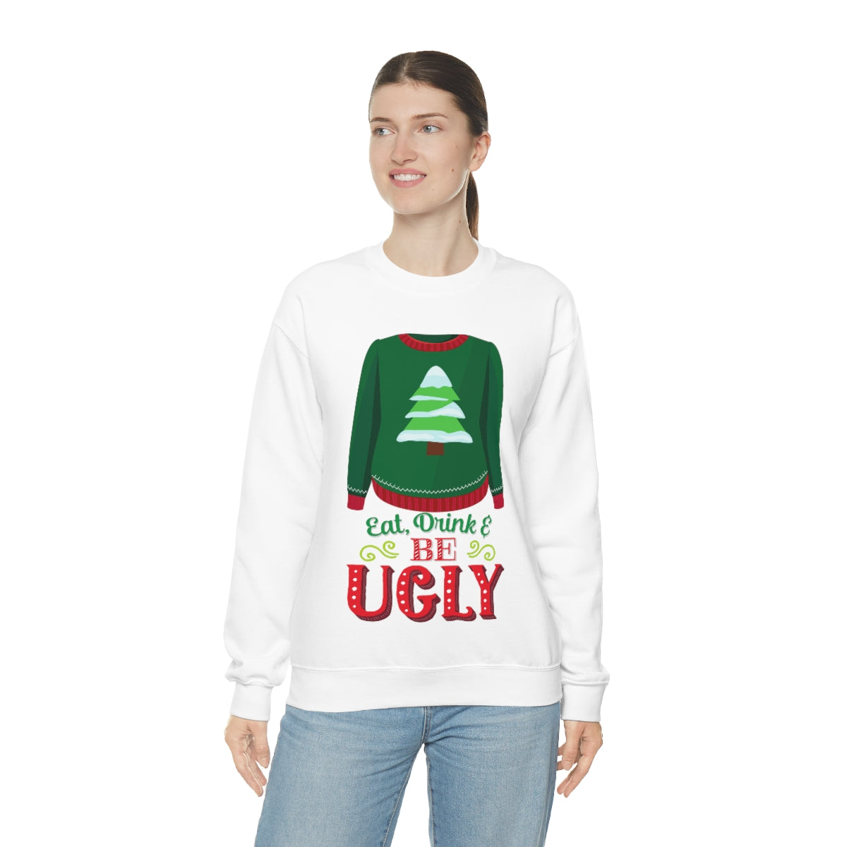 Ugly Christmas Sweater Heavy Blend™ Crewneck Sweatshirt