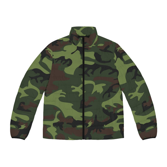 Camo Men's Puffer Jacket (AOP)