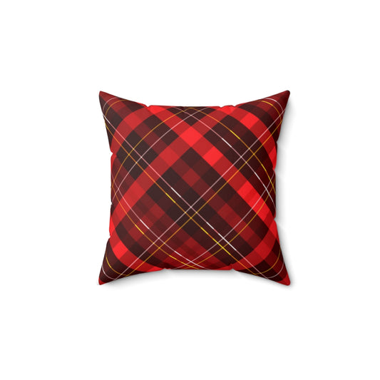 Christmas Flannel Spun Polyester Square Pillow