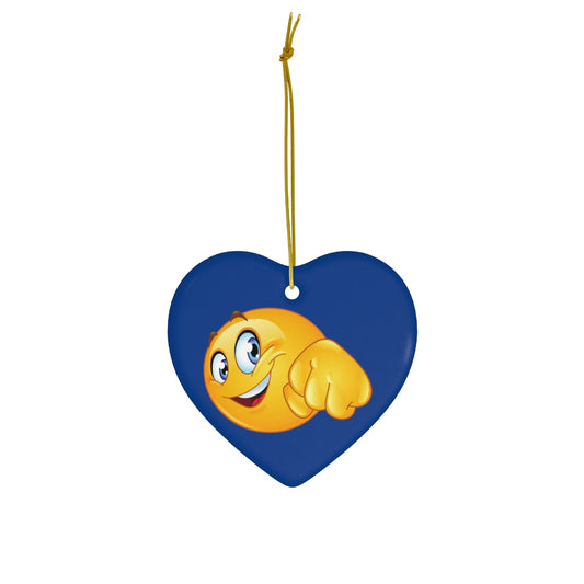 Emoji Ceramic Ornament, 4 Shapes