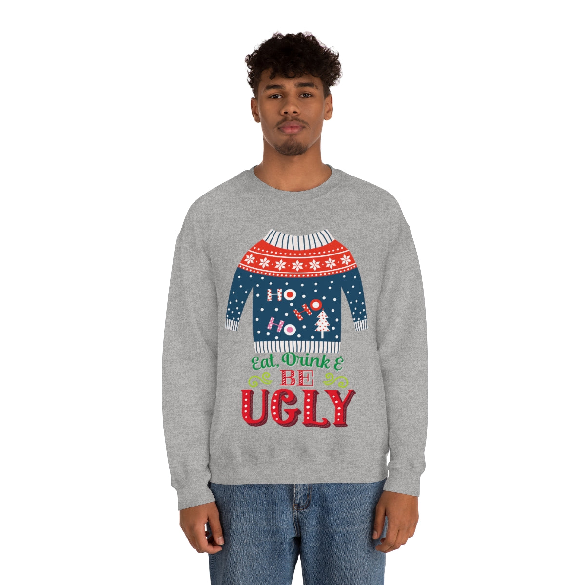 Ugly Christmas Sweater Heavy Blend™ Crewneck Sweatshirt