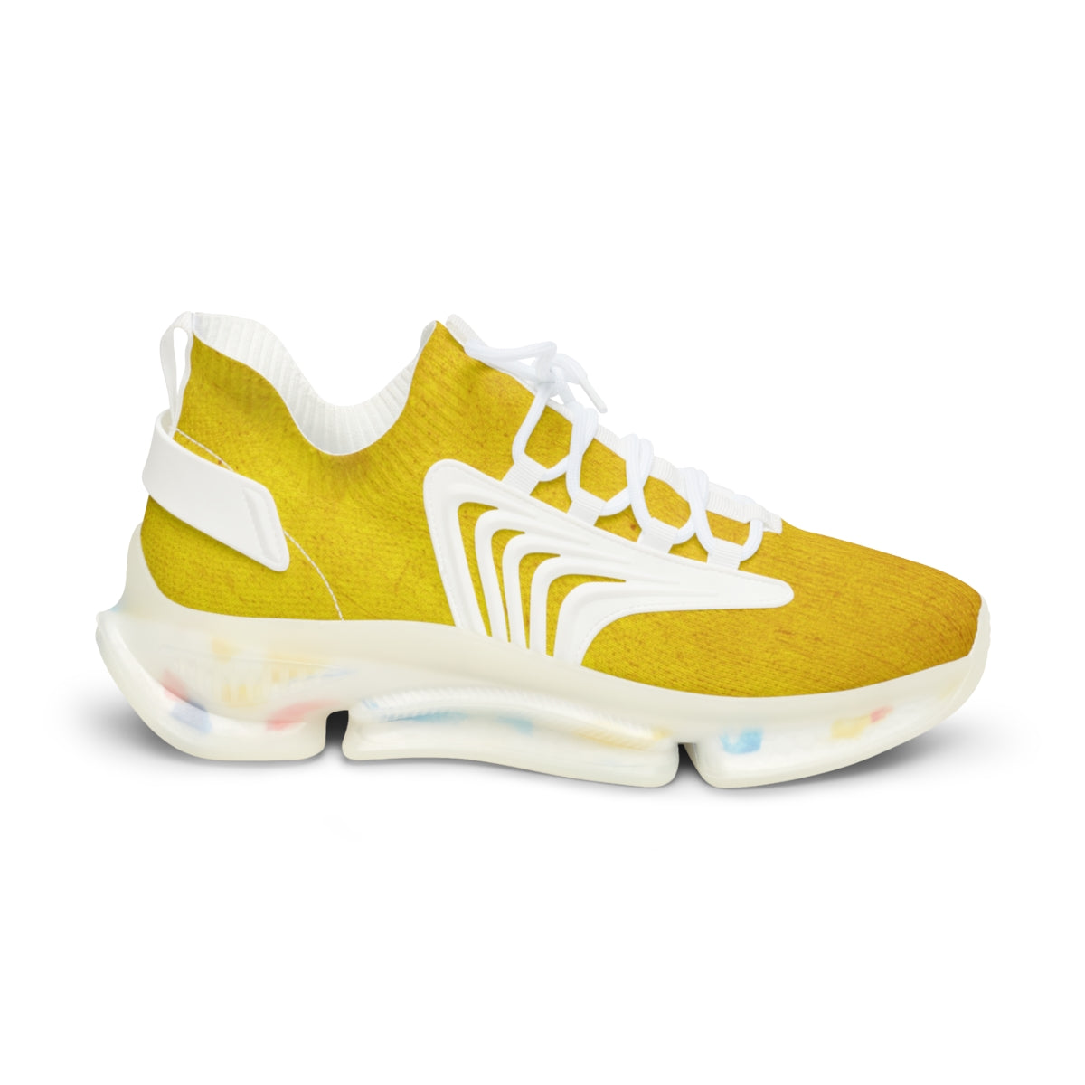 Gold Men's Mesh Sports Sneakers