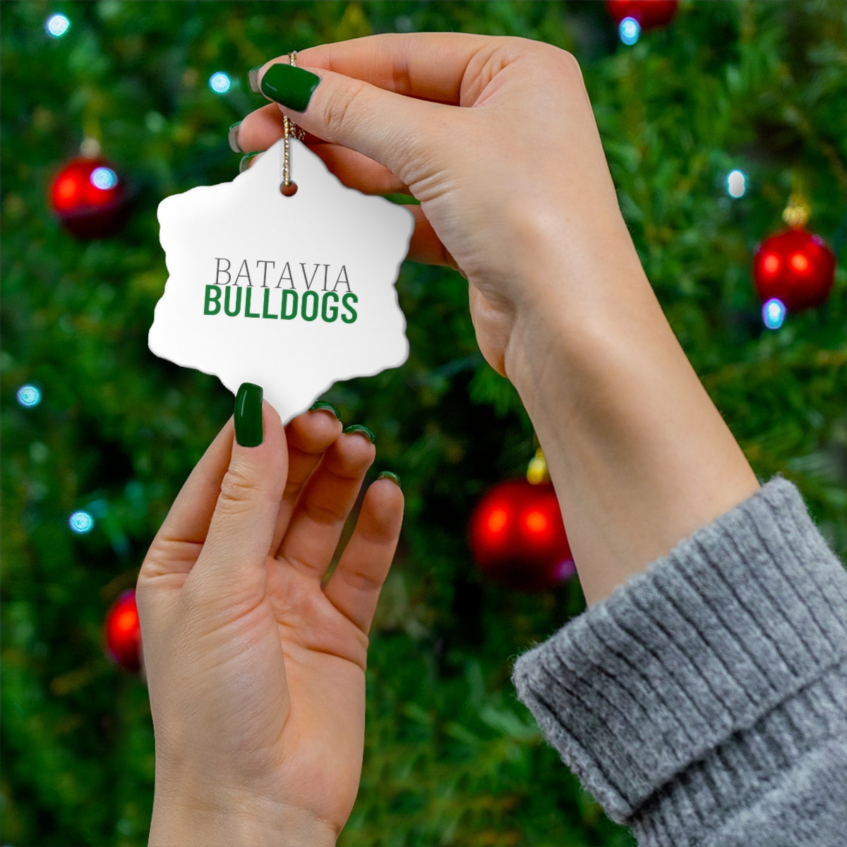 Bulldogs Ceramic Ornament, 4 Shapes