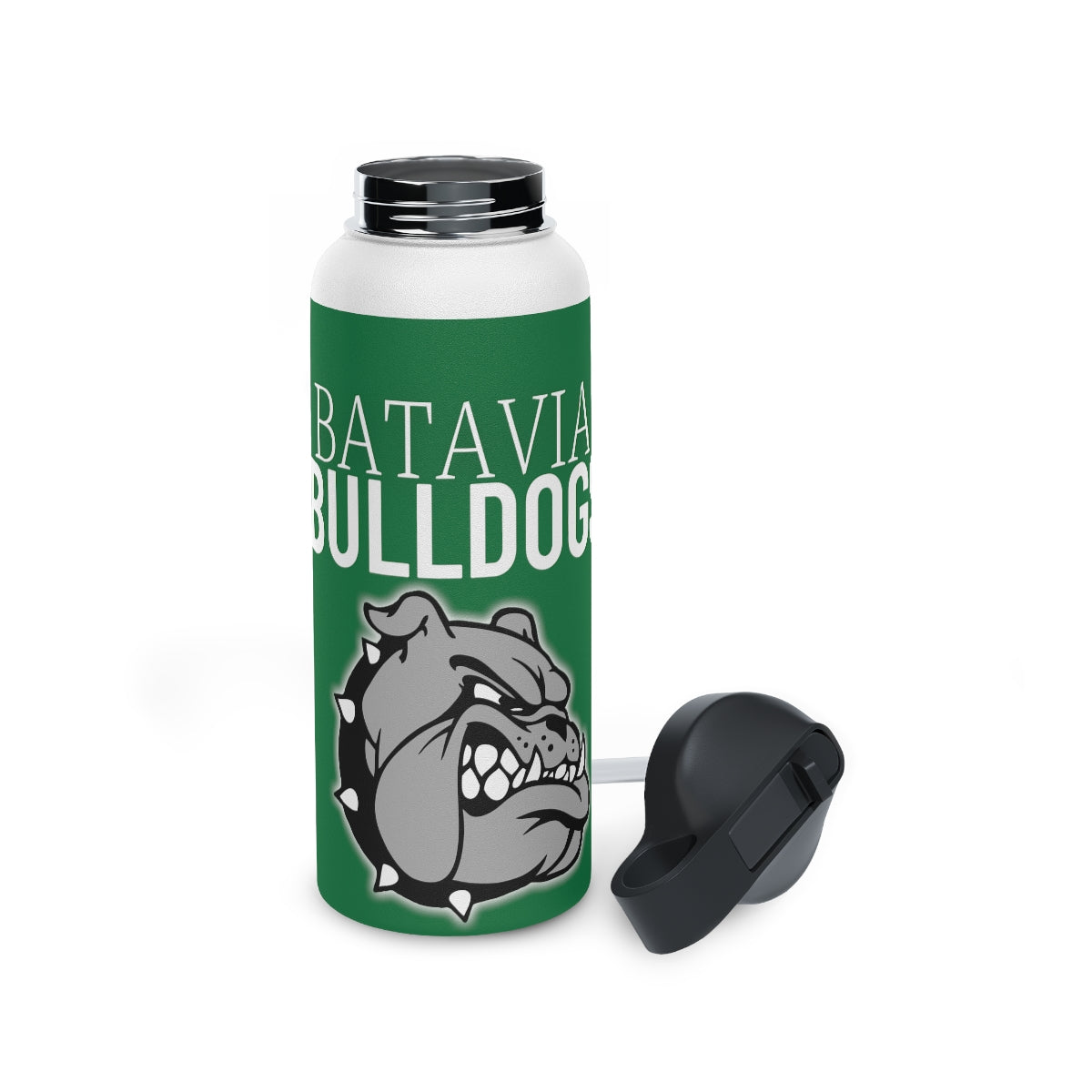 Bulldogs Stainless Steel Water Bottle, Standard Lid