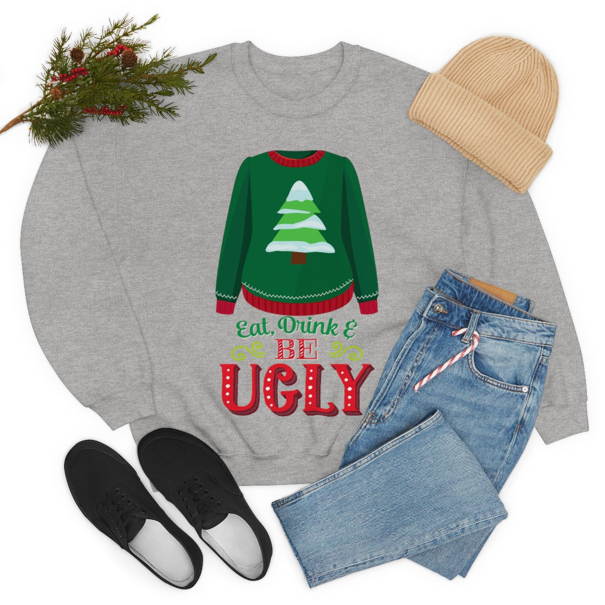 Ugly Christmas Sweater Heavy Blend™ Crewneck Sweatshirt