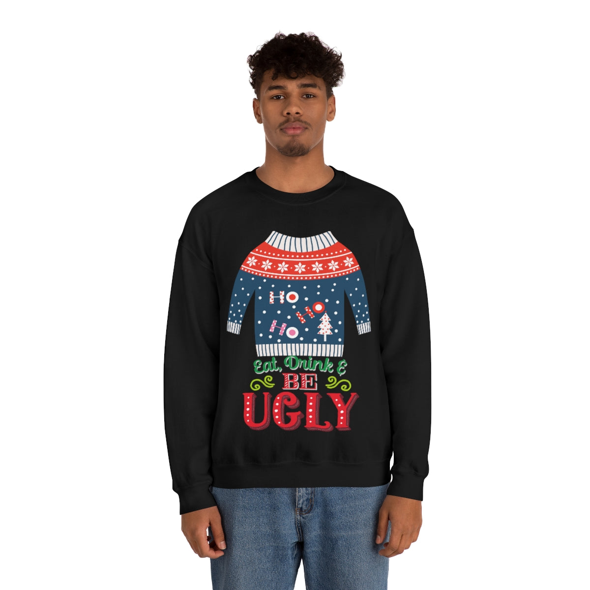 Ugly Christmas Sweater Heavy Blend™ Crewneck Sweatshirt