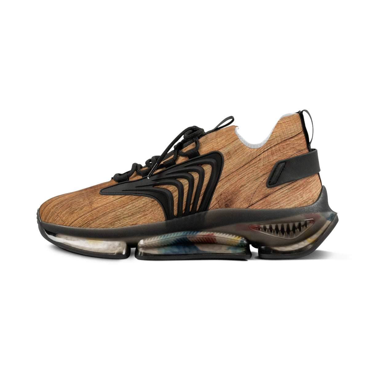 Wood Mesh Sports Sneakers