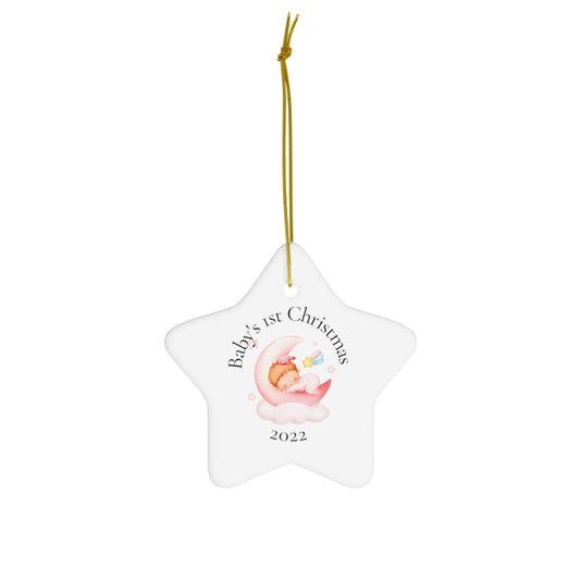 Baby First Ceramic Ornament, 4 Shapes