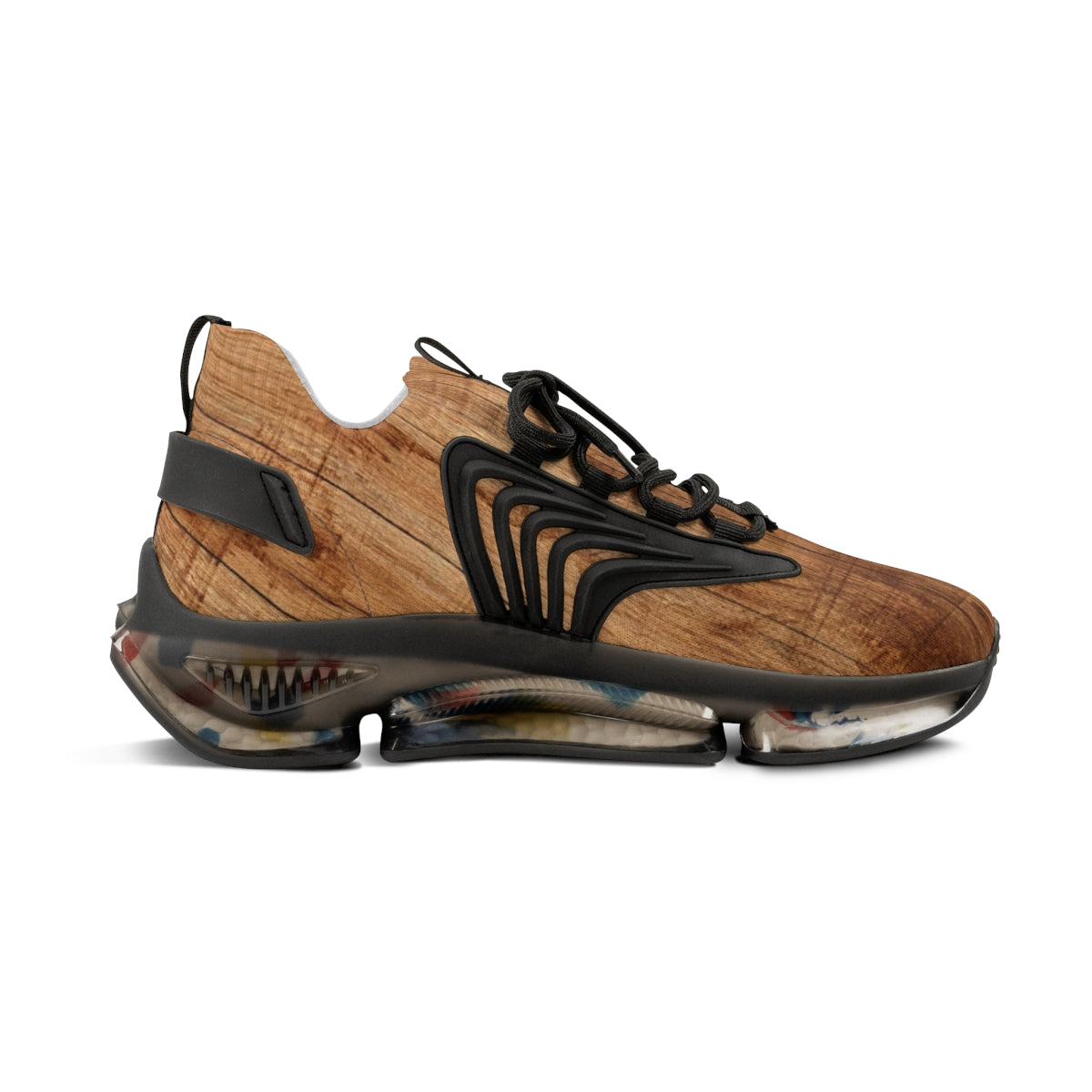 Wood Mesh Sports Sneakers