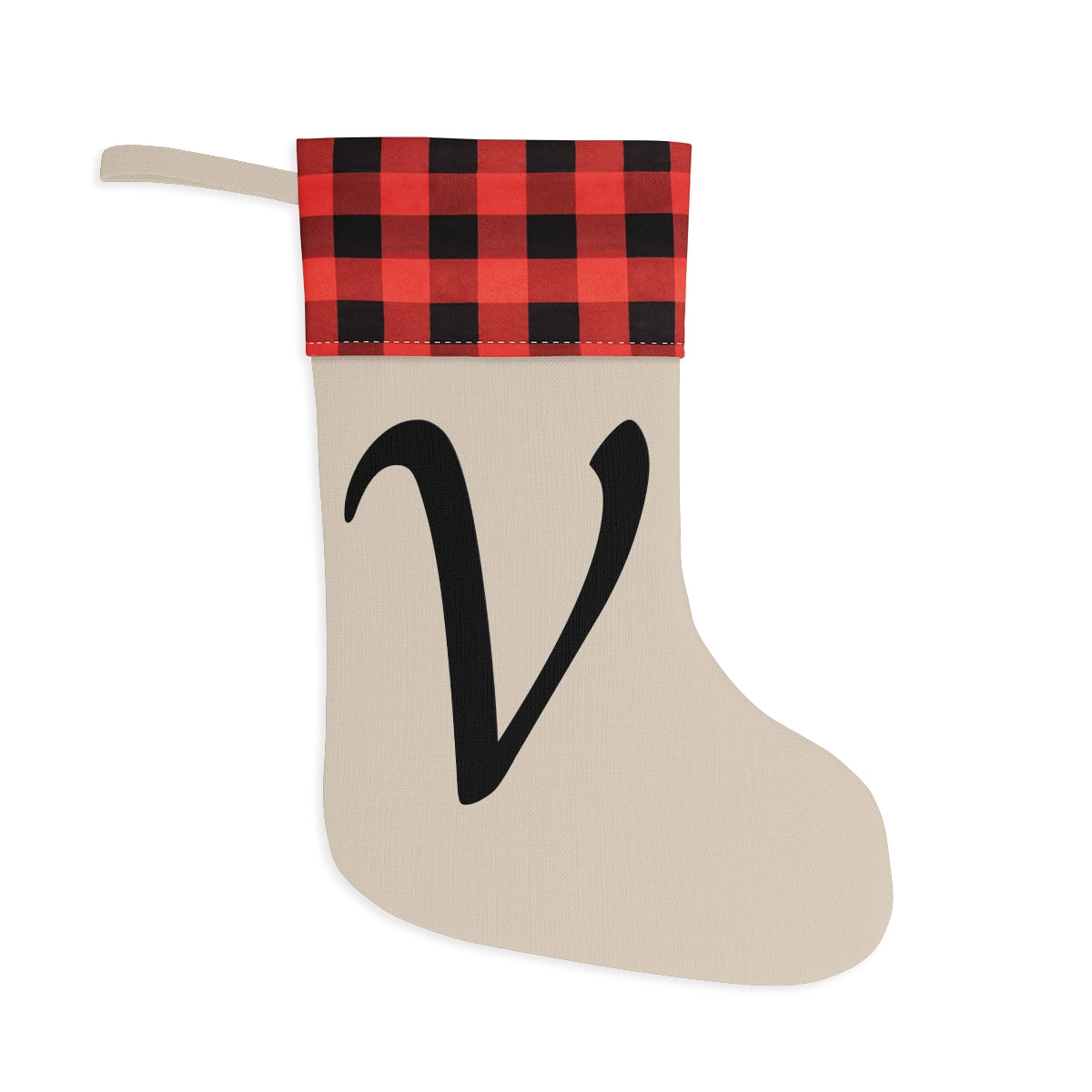 "V" Christmas Stocking