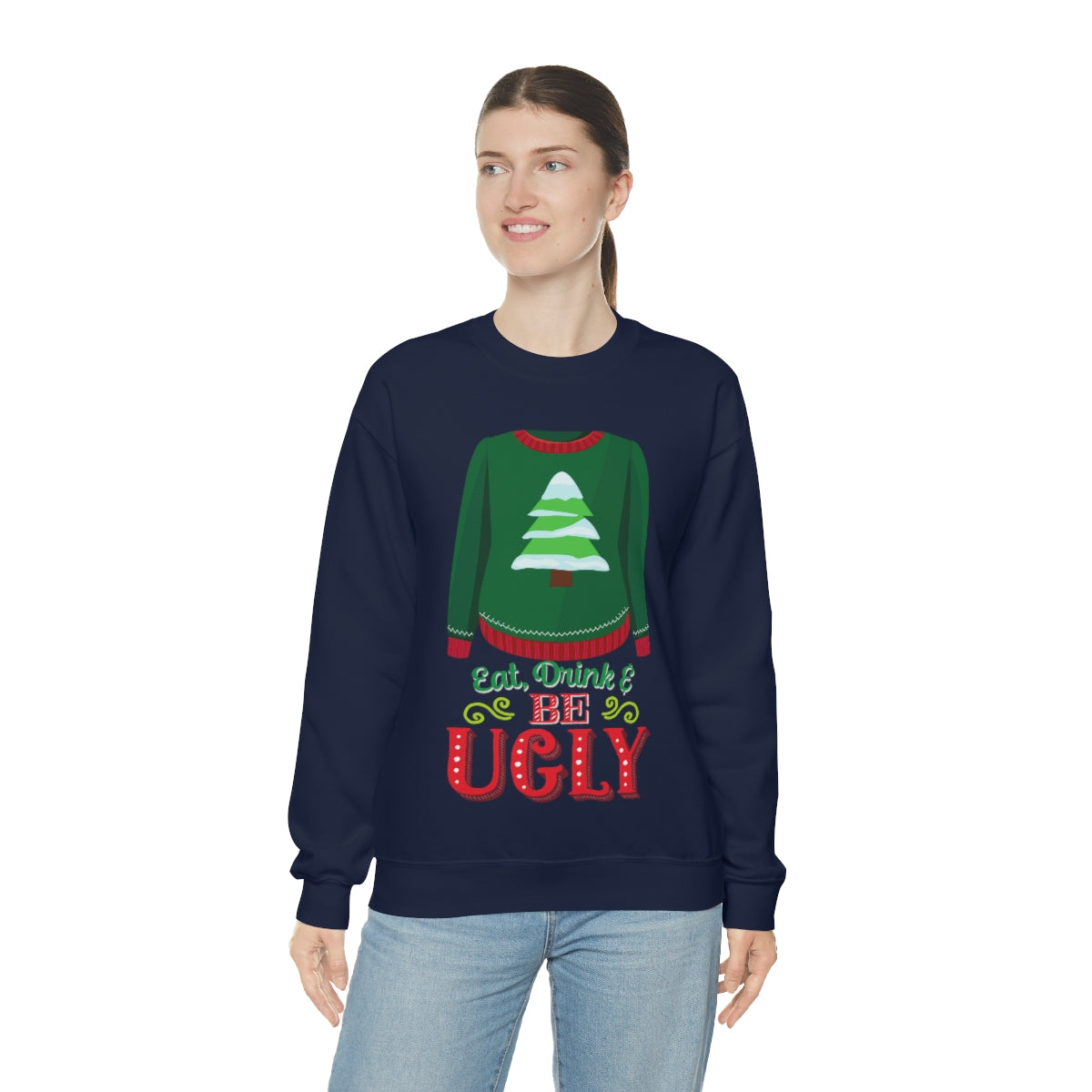 Ugly Christmas Sweater Heavy Blend™ Crewneck Sweatshirt