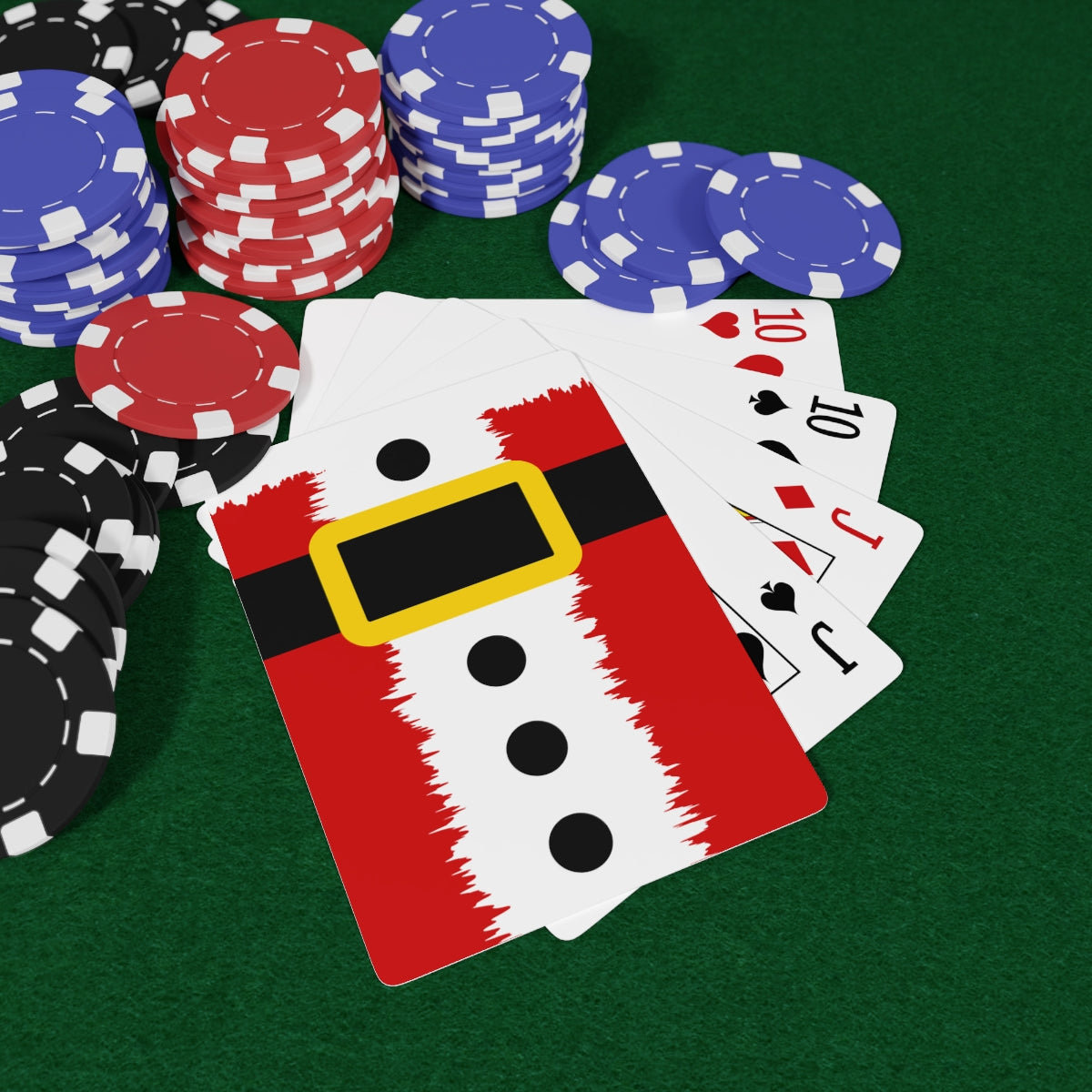 Santa Suit Custom Poker Cards