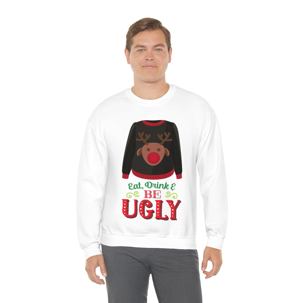 Ugly Christmas Sweater Heavy Blend™ Crewneck Sweatshirt