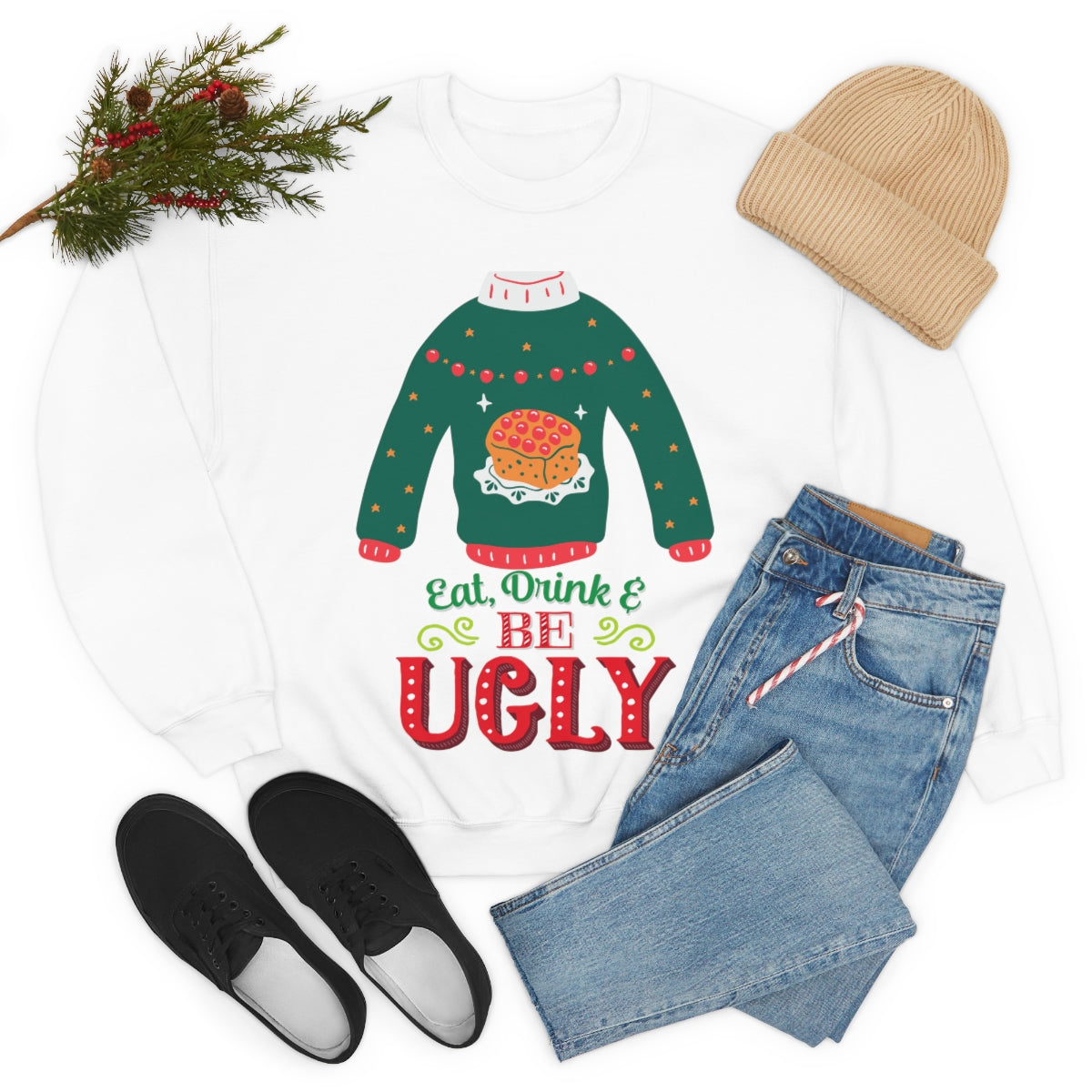 Ugly Christmas Sweater Heavy Blend™ Crewneck Sweatshirt