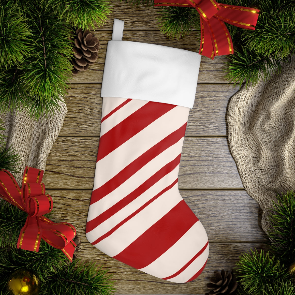 Candy Cane Holiday Stocking