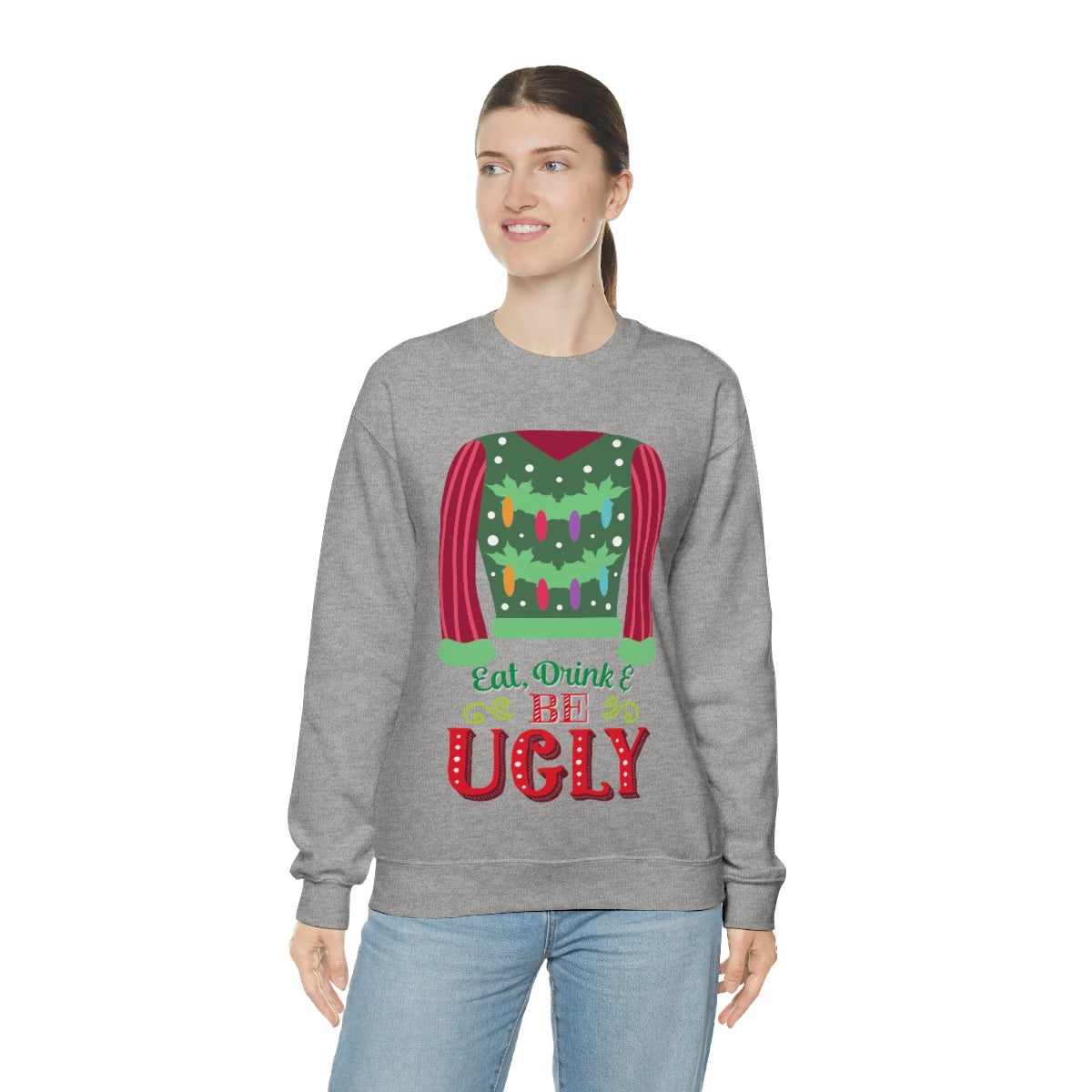 Ugly Christmas Sweater Heavy Blend™ Crewneck Sweatshirt