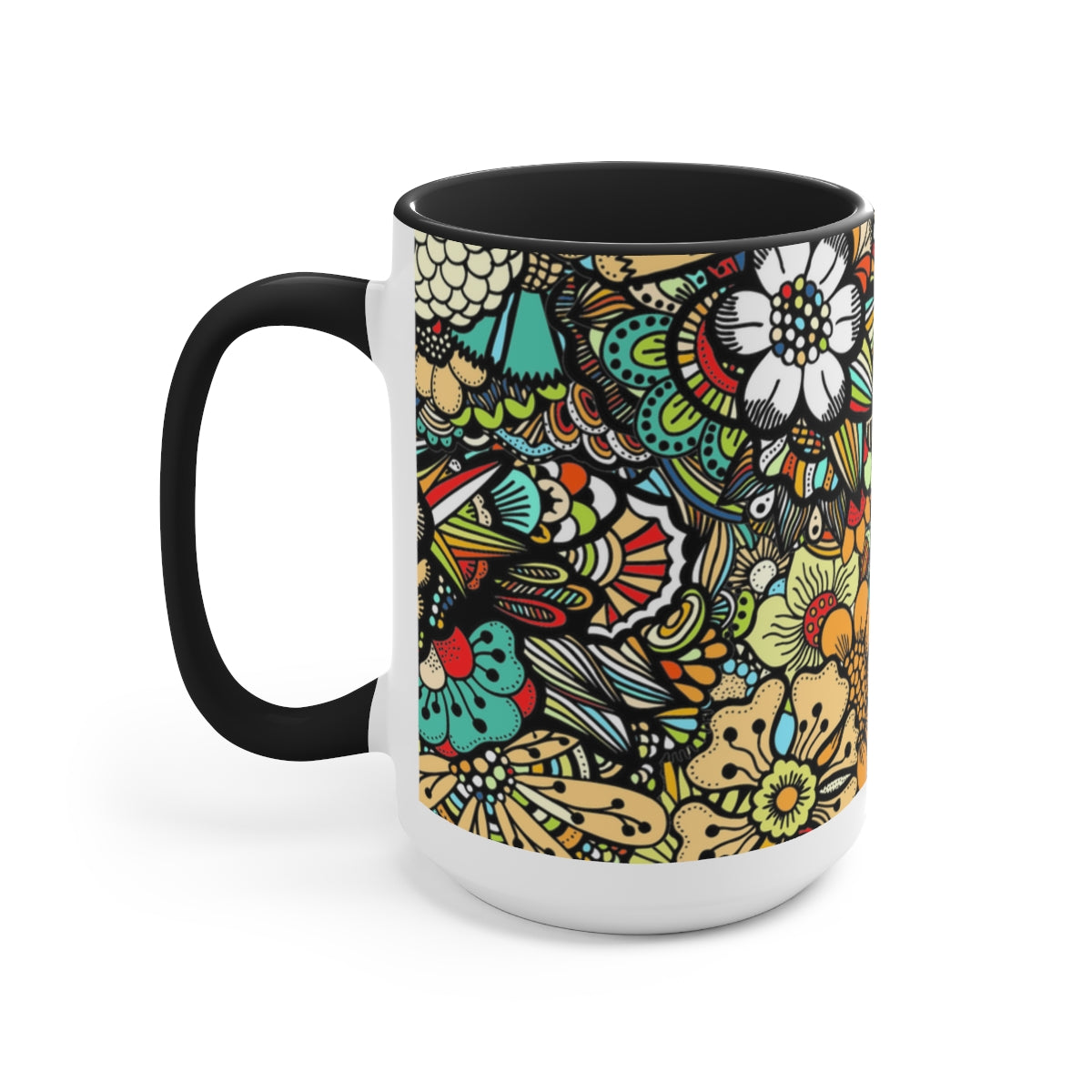 Two-Tone Coffee Mugs, 15oz