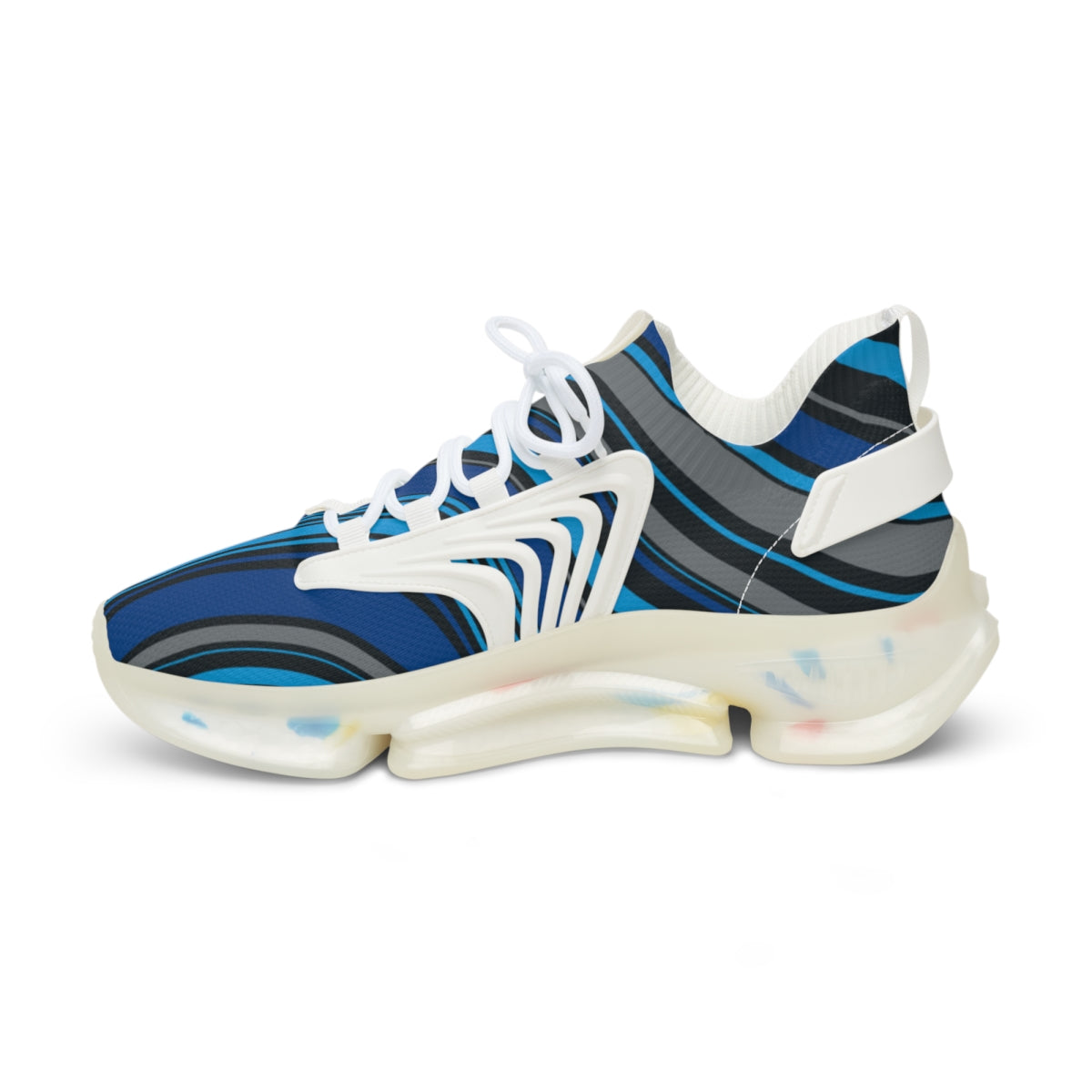 Blue Stripes Men's Mesh Sports Sneakers