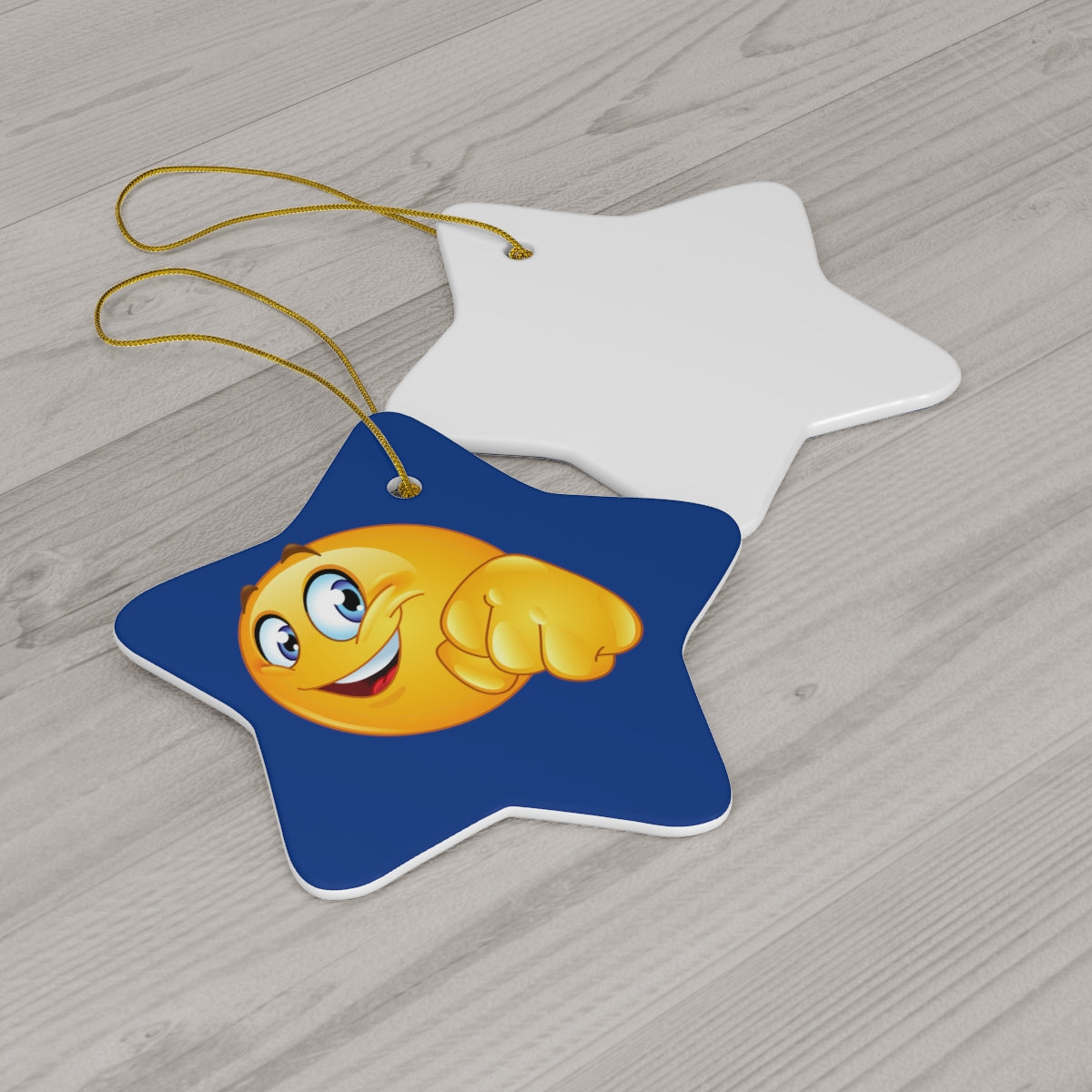 Emoji Ceramic Ornament, 4 Shapes