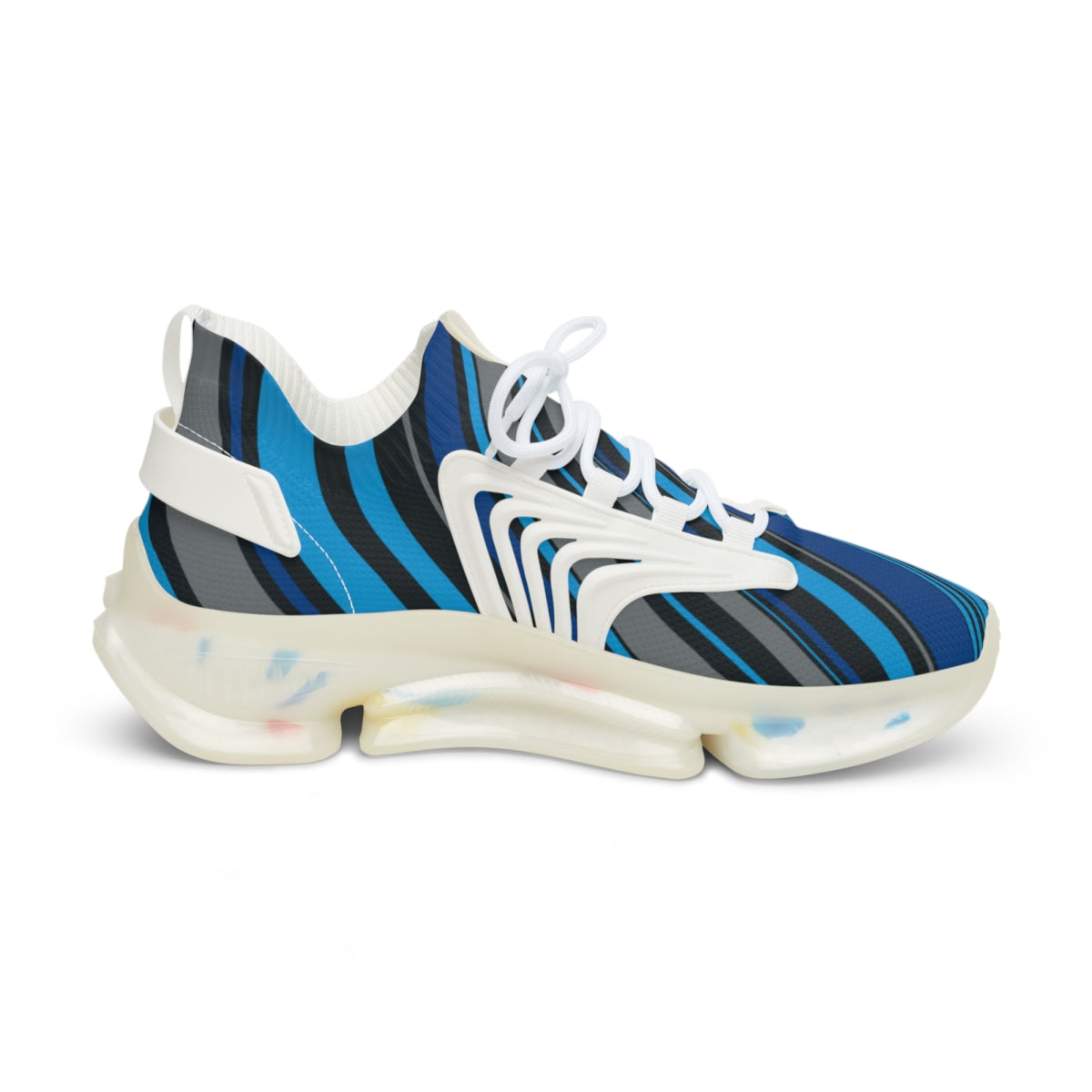 Blue Stripes Men's Mesh Sports Sneakers