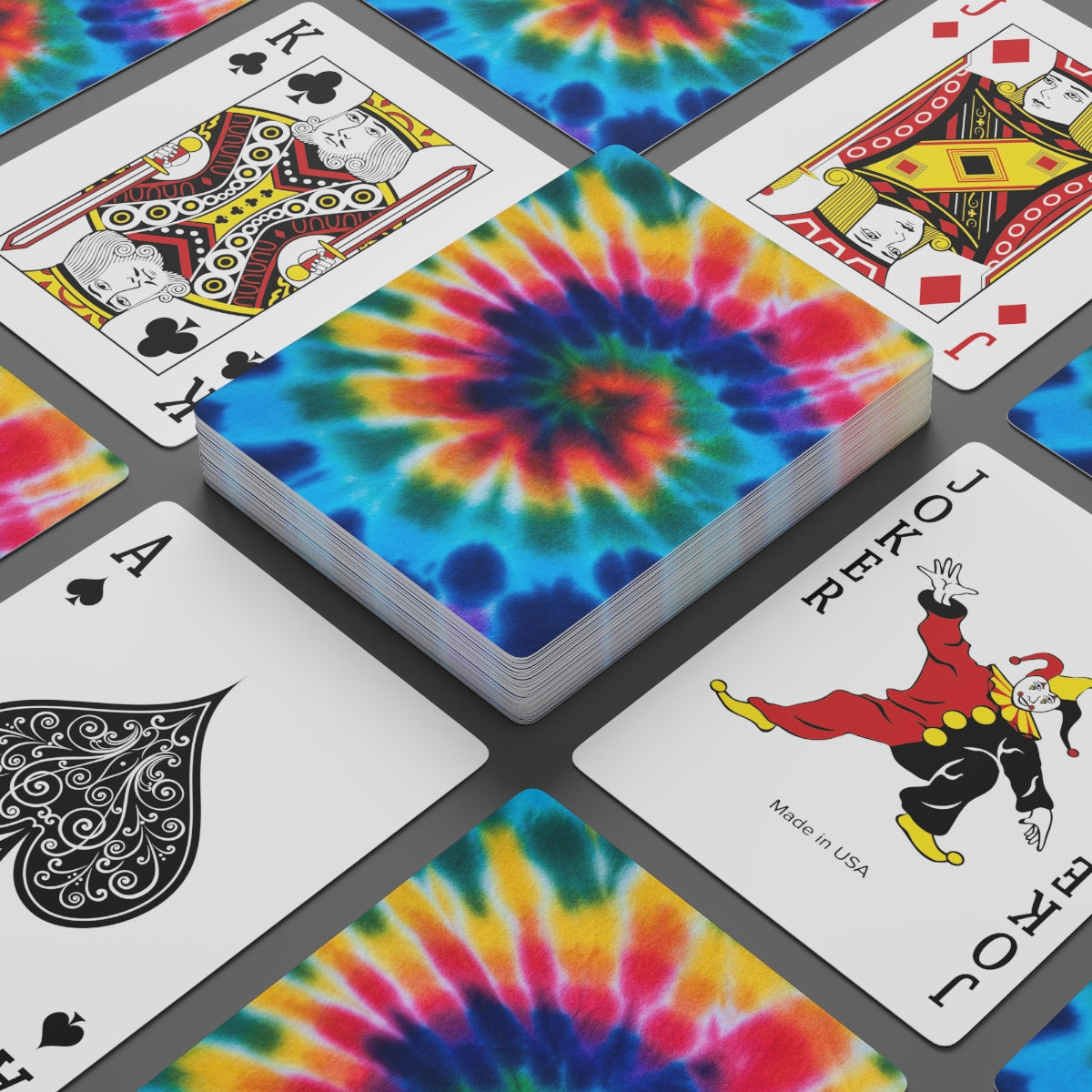 Tie Dye Custom Poker Cards