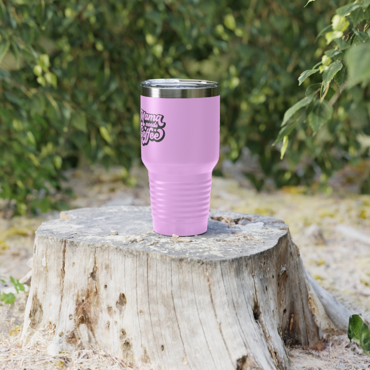 Mama Mode Needs Coffee Ringneck Tumbler, 30oz