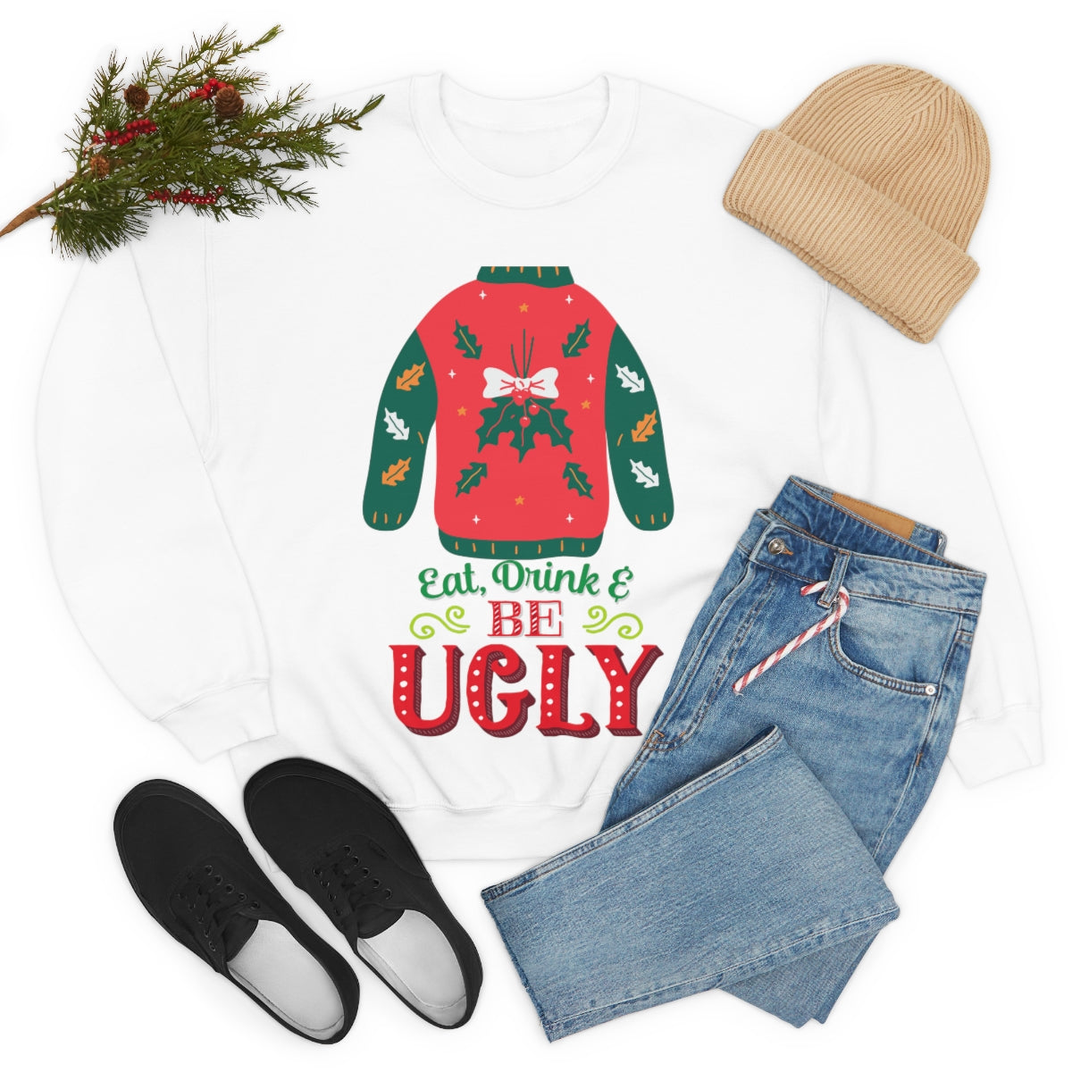 Ugly Christmas Sweater Heavy Blend™ Crewneck Sweatshirt