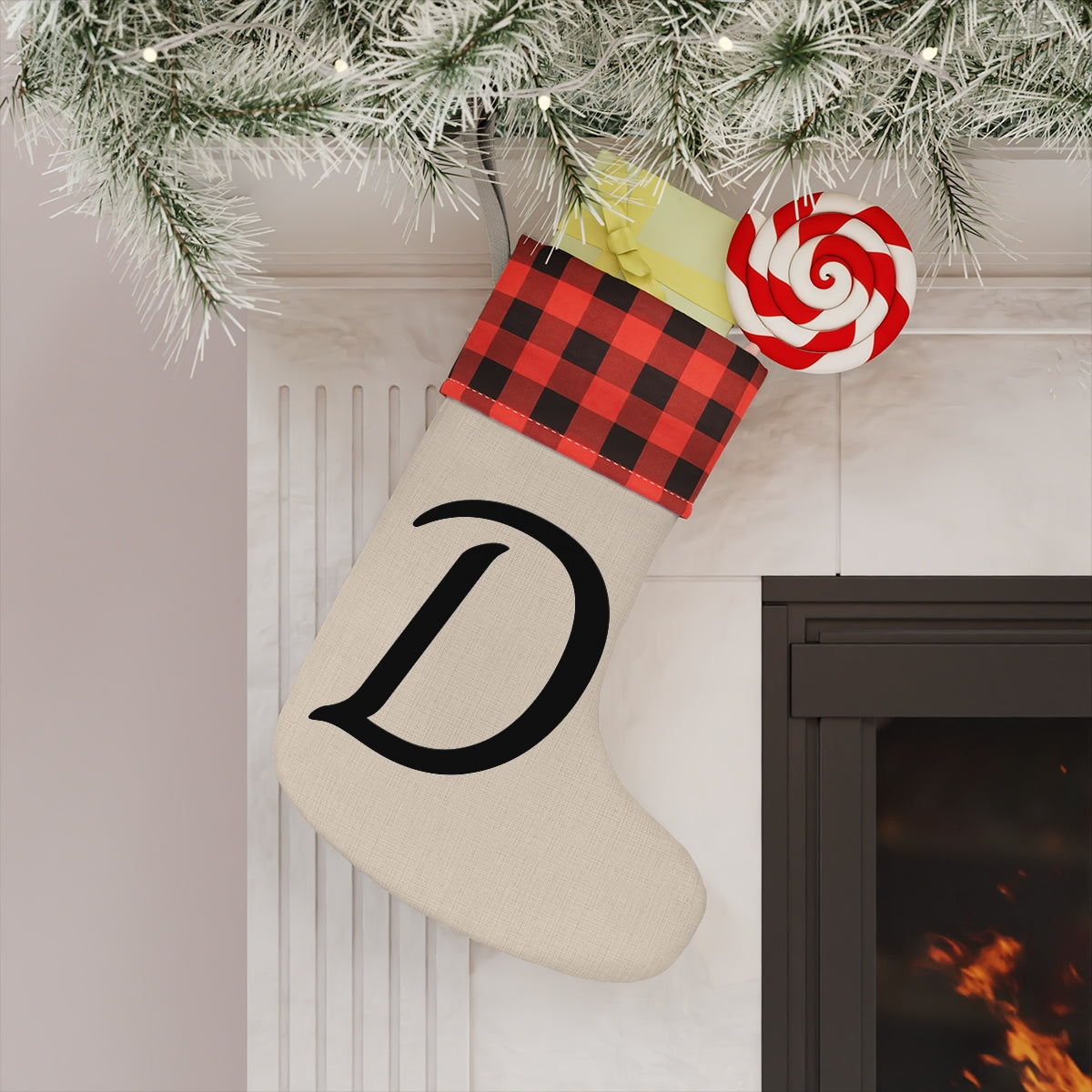 "D" Christmas Stocking