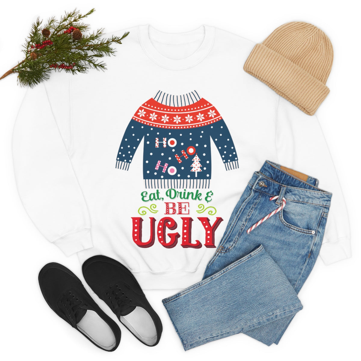 Ugly Christmas Sweater Heavy Blend™ Crewneck Sweatshirt