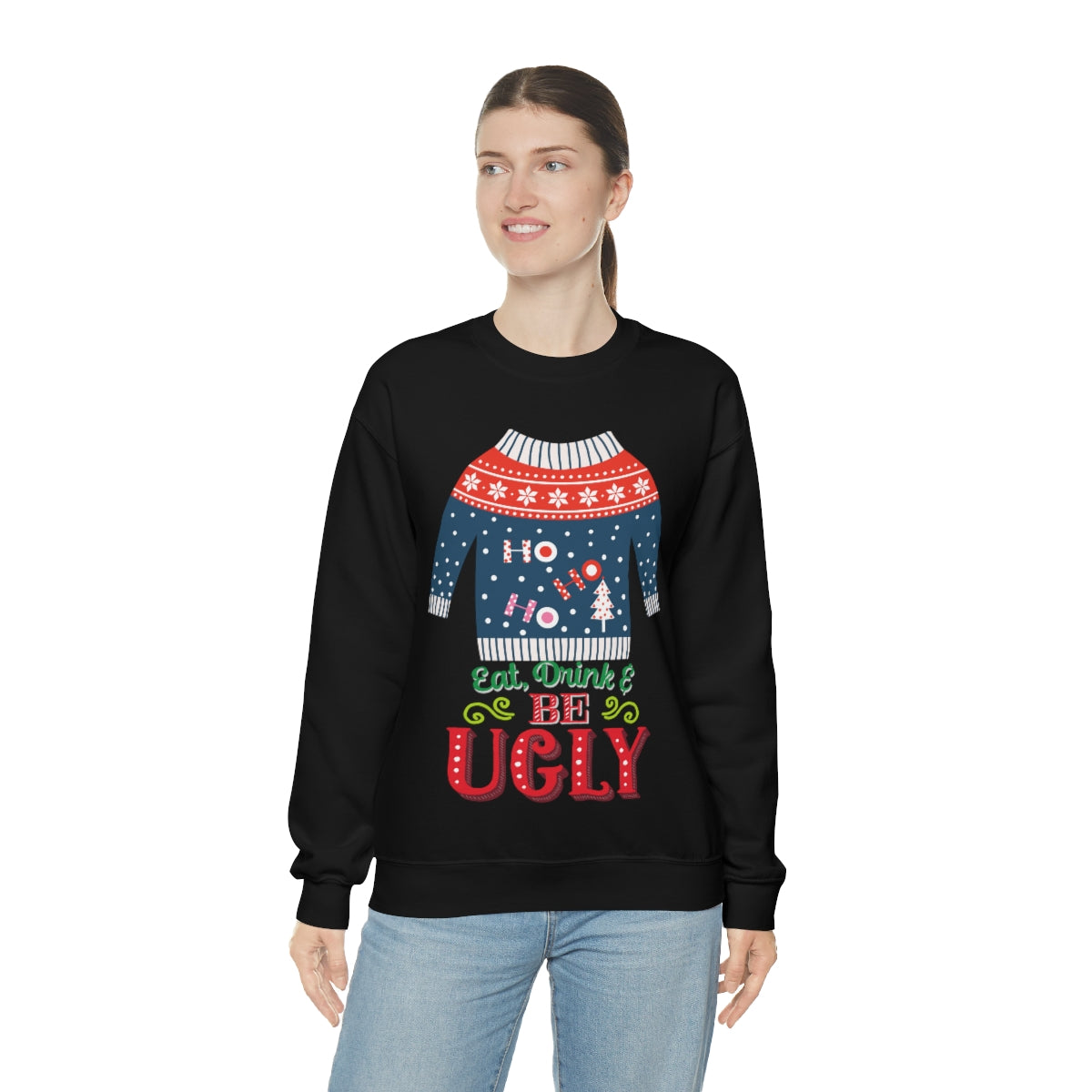 Ugly Christmas Sweater Heavy Blend™ Crewneck Sweatshirt