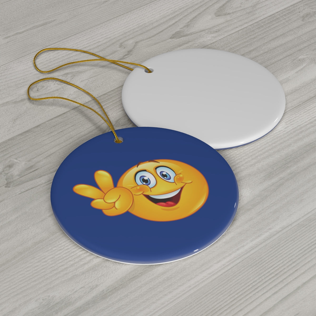 Emoji Ceramic Ornament, 4 Shapes