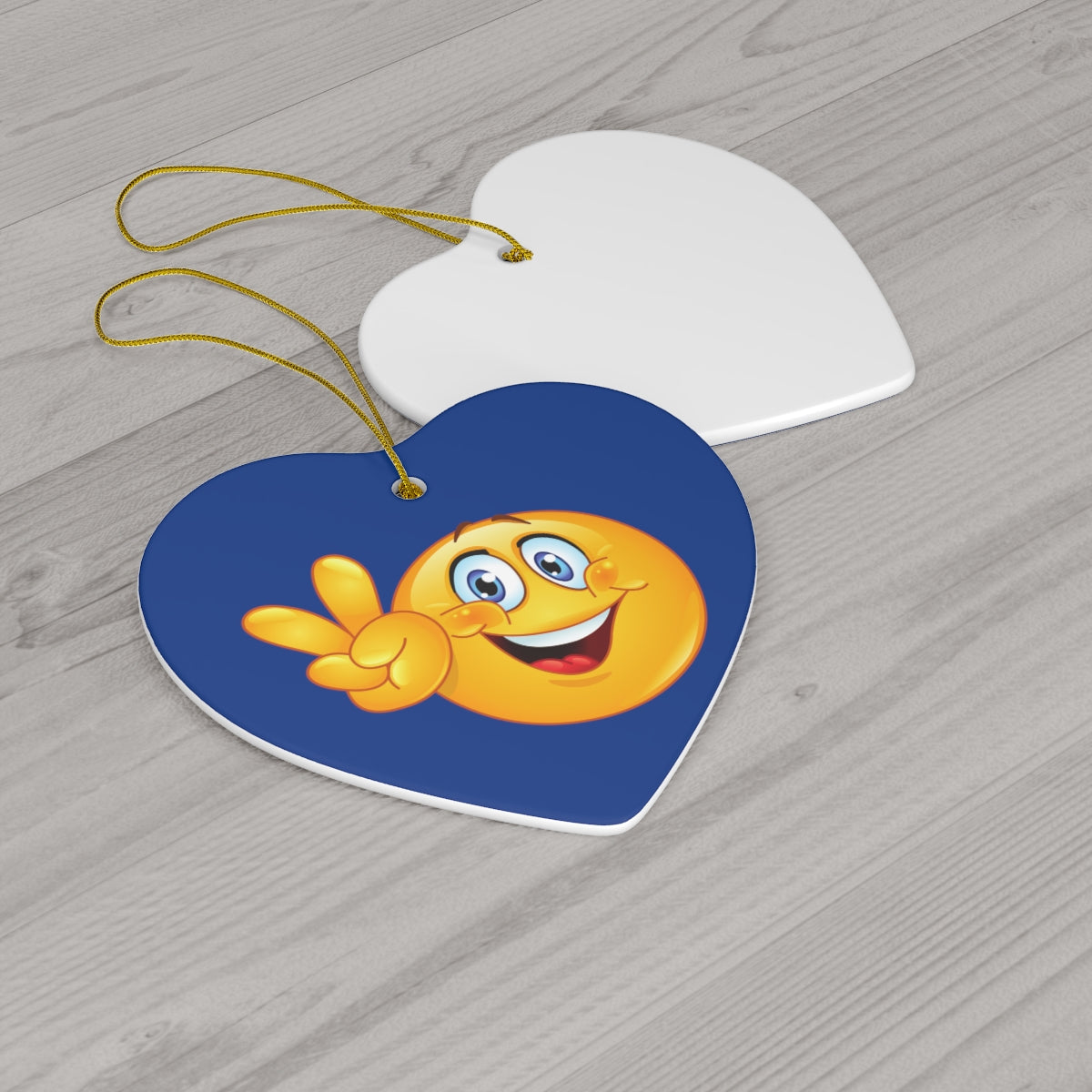 Emoji Ceramic Ornament, 4 Shapes