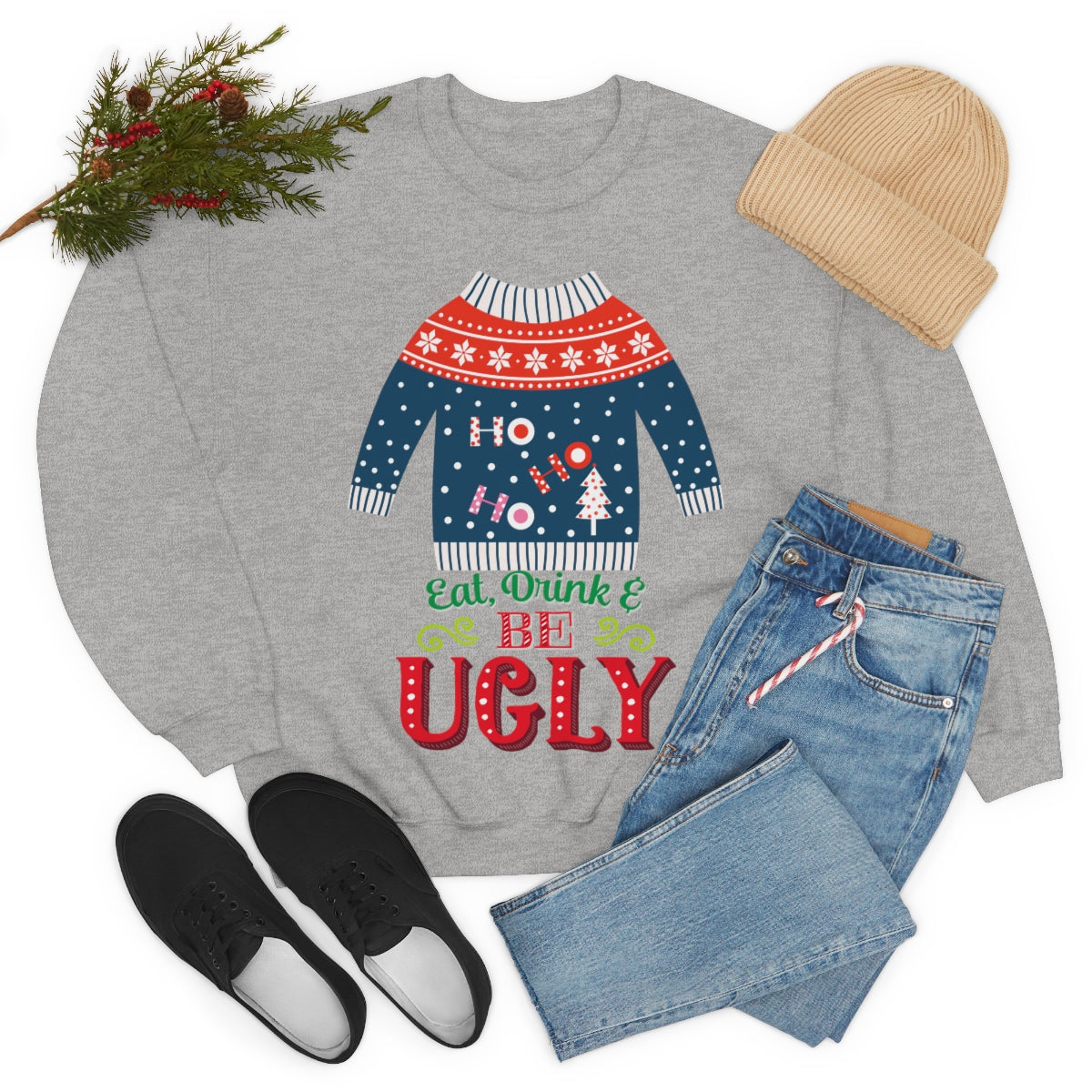 Ugly Christmas Sweater Heavy Blend™ Crewneck Sweatshirt