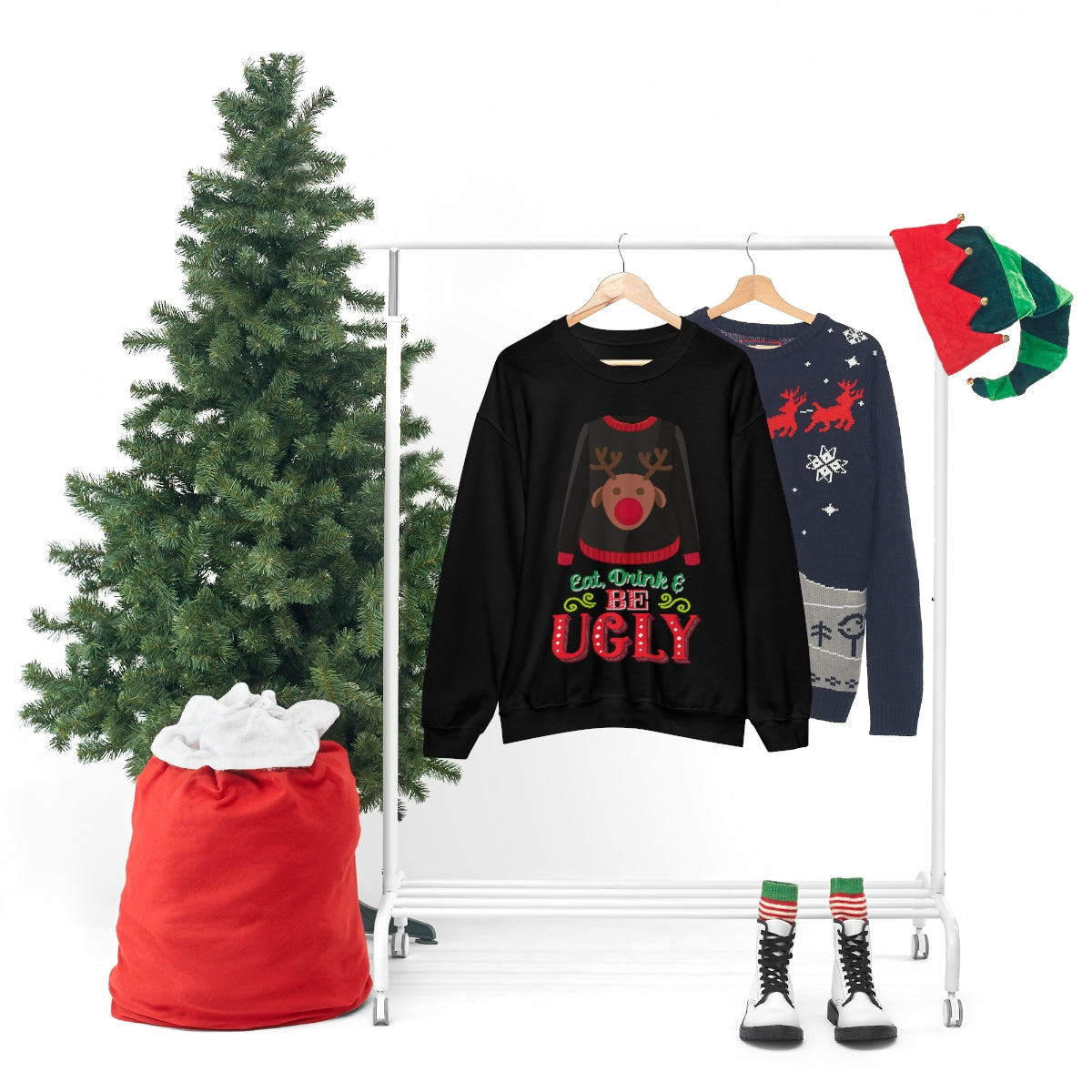 Ugly Christmas Sweater Heavy Blend™ Crewneck Sweatshirt