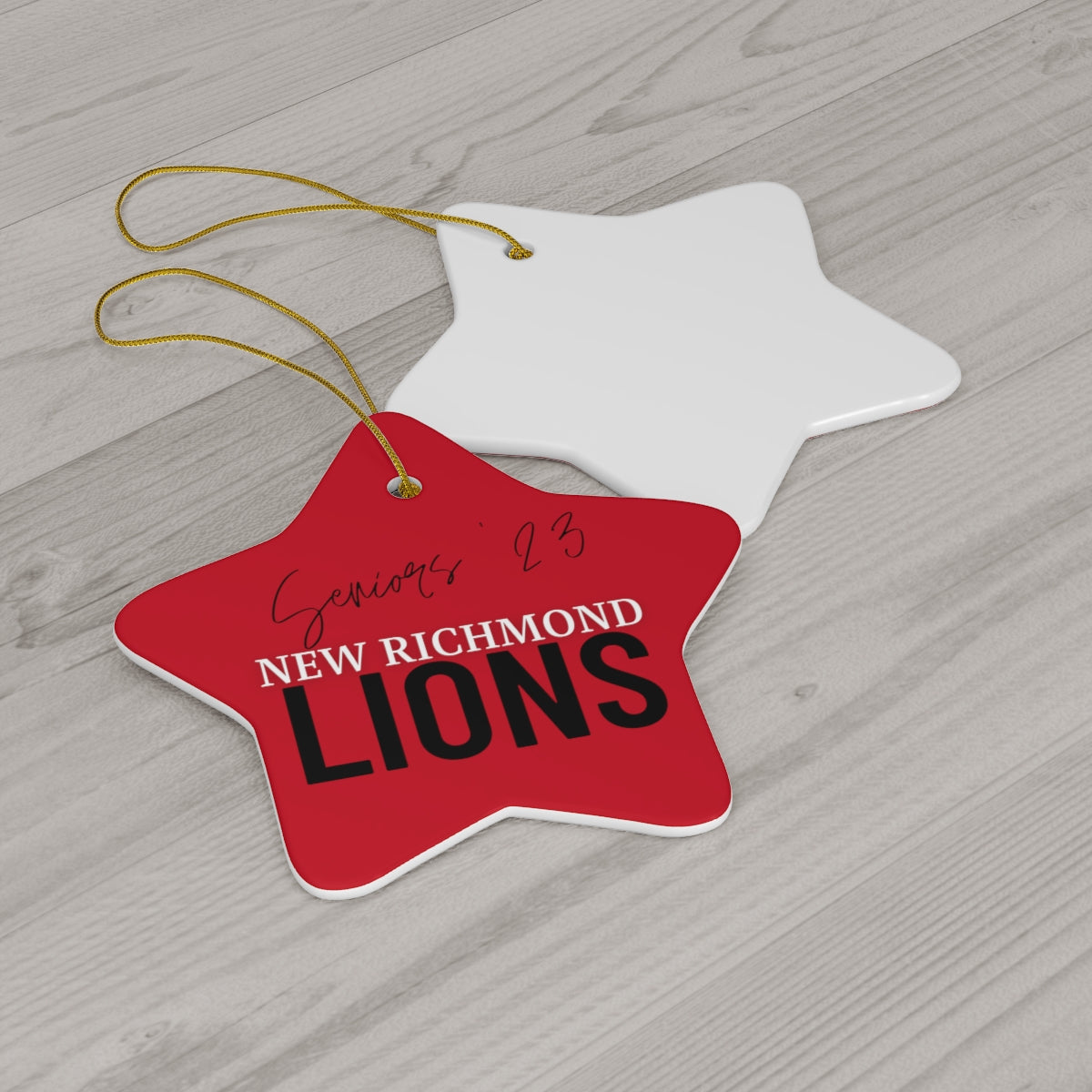 Seniors Lions Ceramic Ornament, 4 Shapes