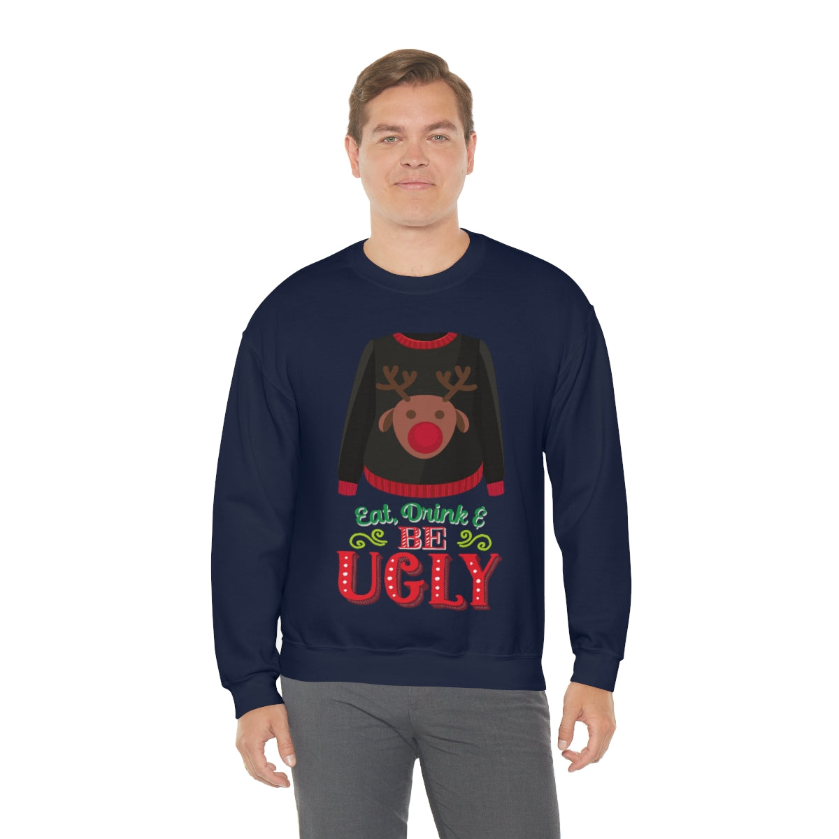 Ugly Christmas Sweater Heavy Blend™ Crewneck Sweatshirt